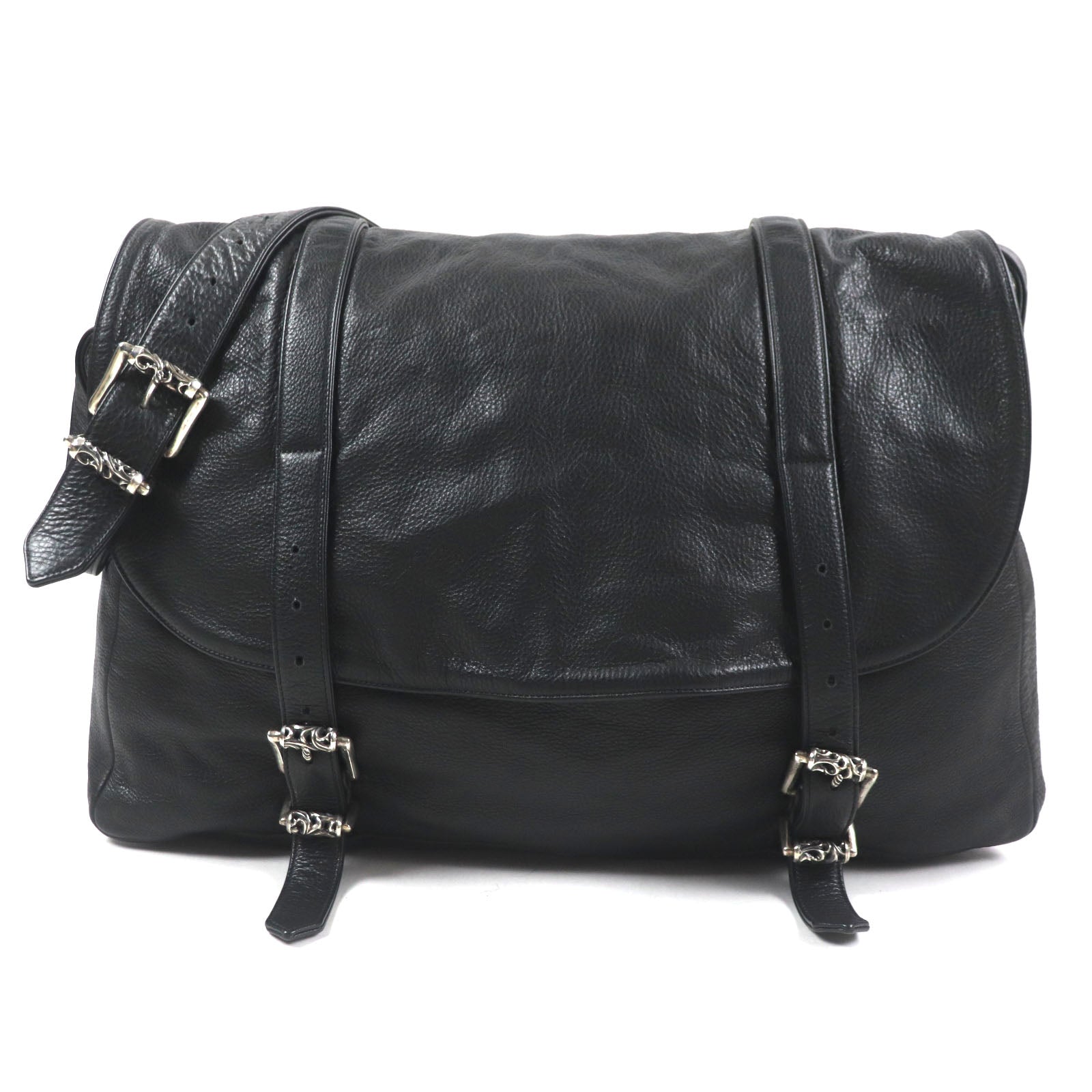 クロムハーツ G BENSIMONE レザー ショルダーバッグ