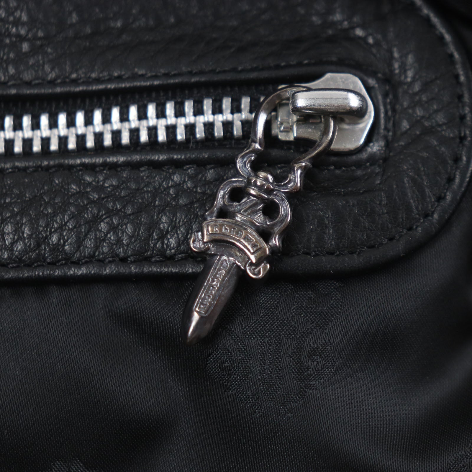 クロムハーツ G BENSIMONE レザー ショルダーバッグ