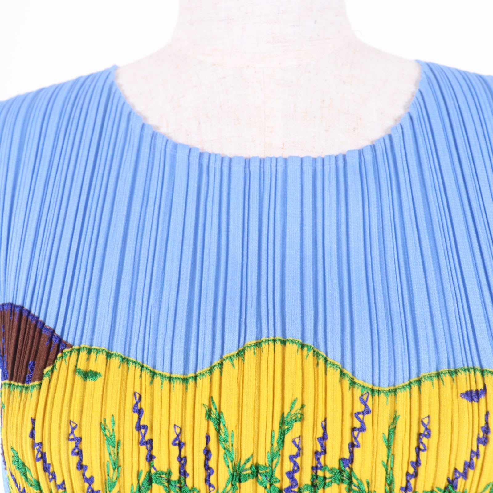 PLEATS PLEASE トロピカル フラワー フリンジ Tシャツ