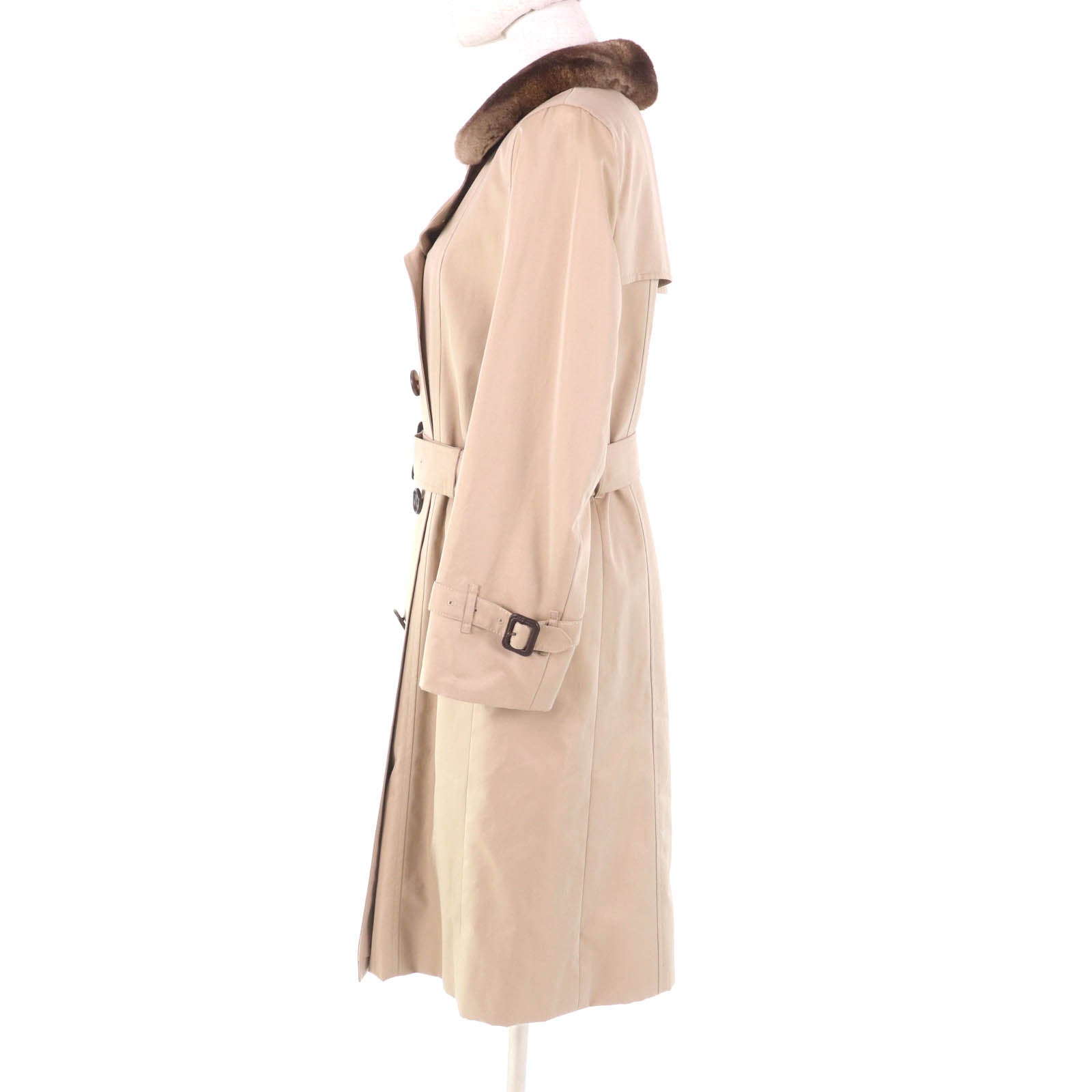 バーバリー ロンドン レックス ファー トレンチ コート