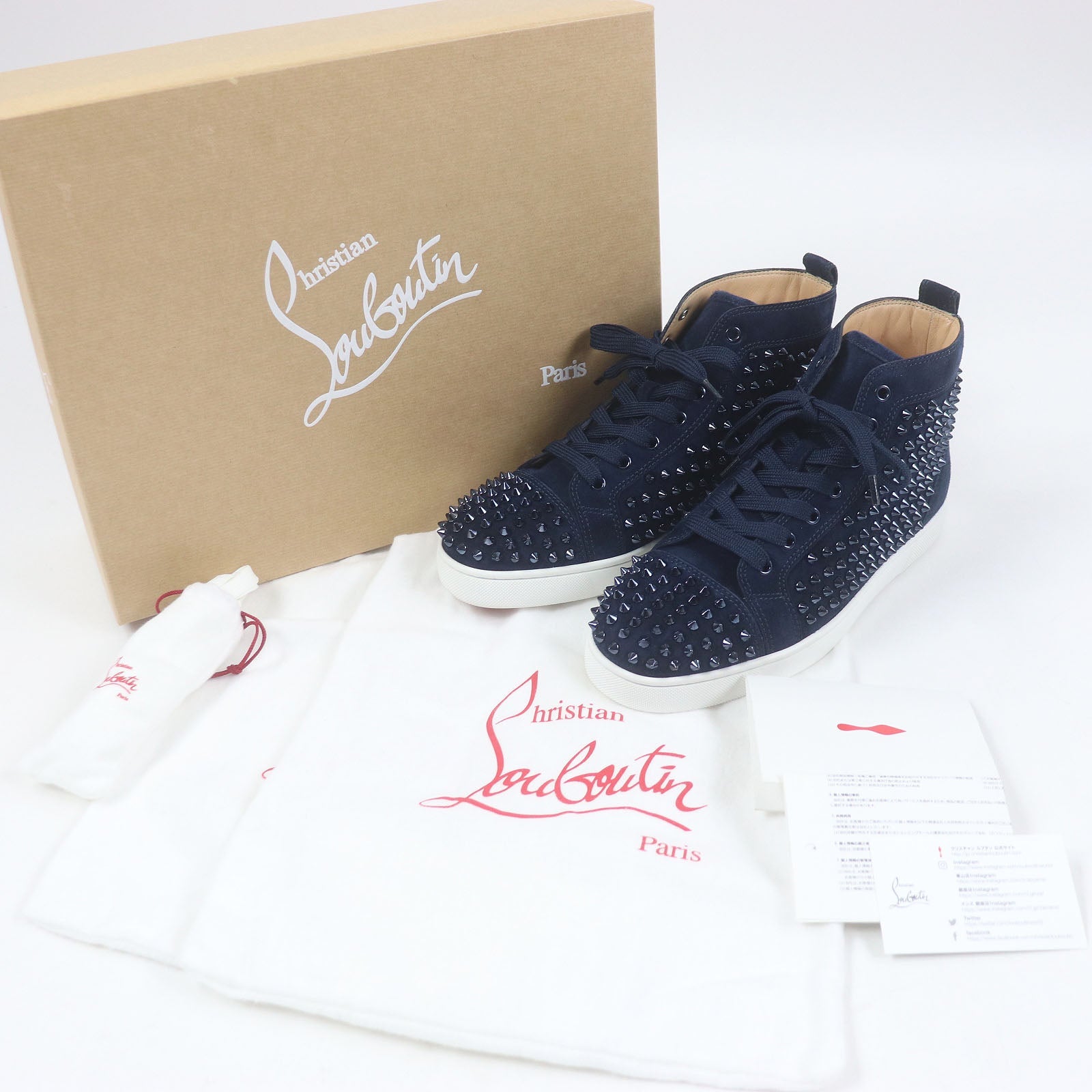 クリスチャンルブタン LOUIS FLAT スエード スニーカー