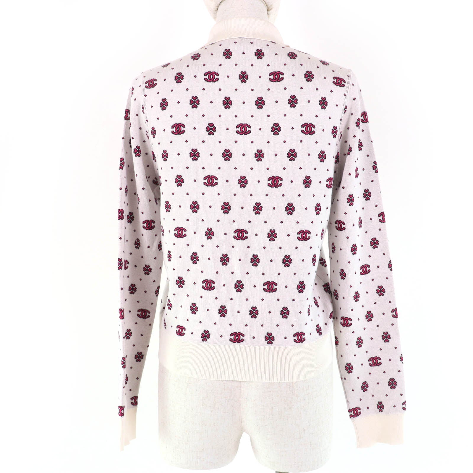 シャネル COCO マーク ハーフ ジップ シルク ニットウェア