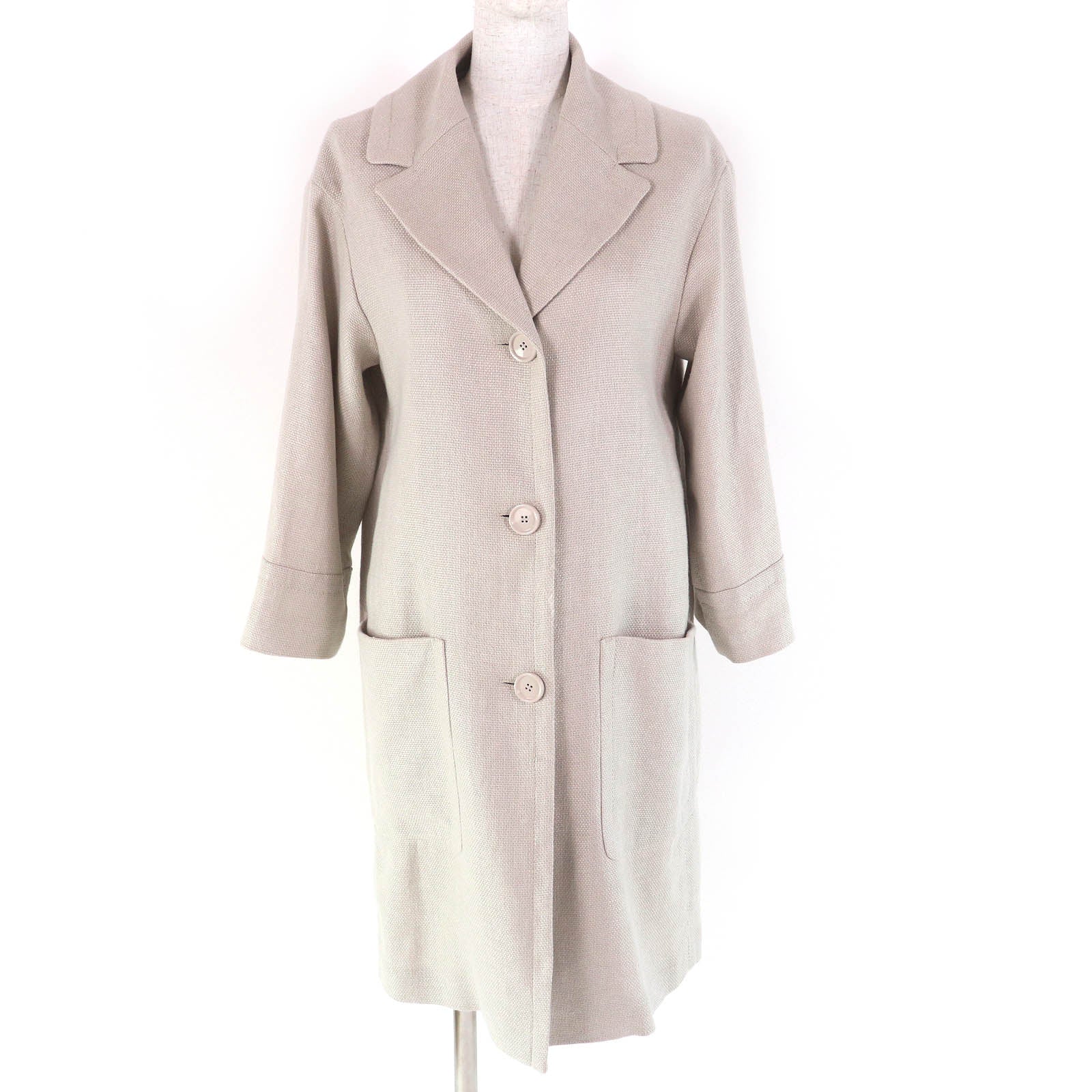 S MaxMara デザイン フォー イージー リビング リネン コート