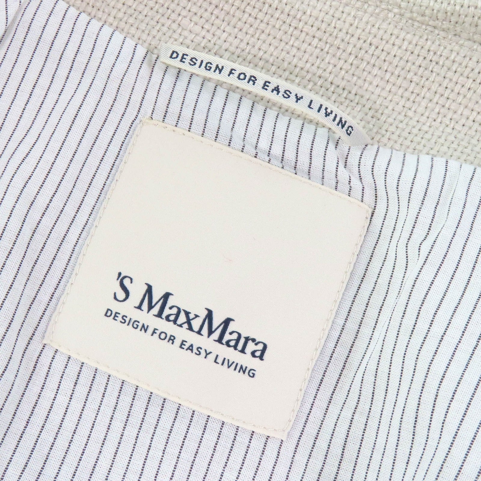 S MaxMara デザイン フォー イージー リビング リネン コート