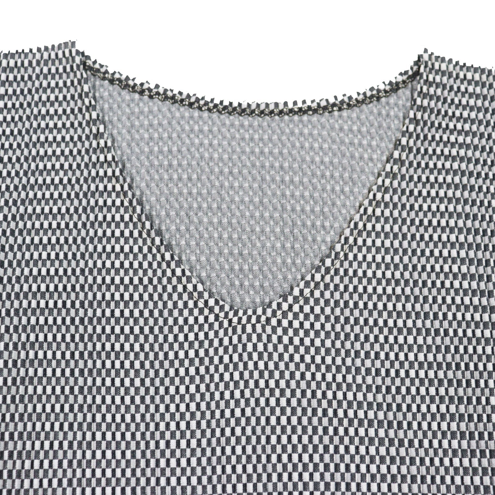 PLEATS PLEASE ブロック チェック柄 半袖 Tシャツ