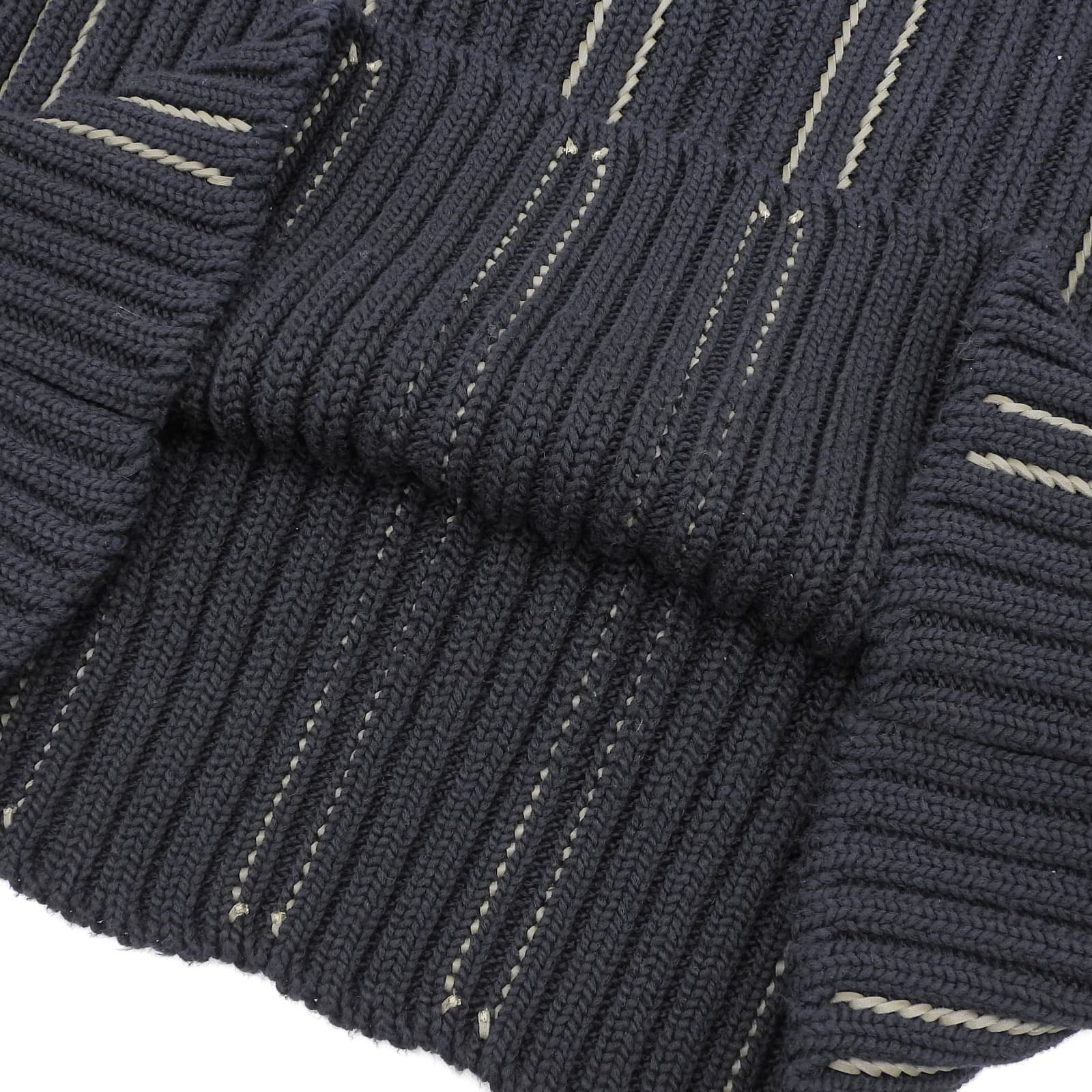 エルメス 編み込み レザー コットン ニット