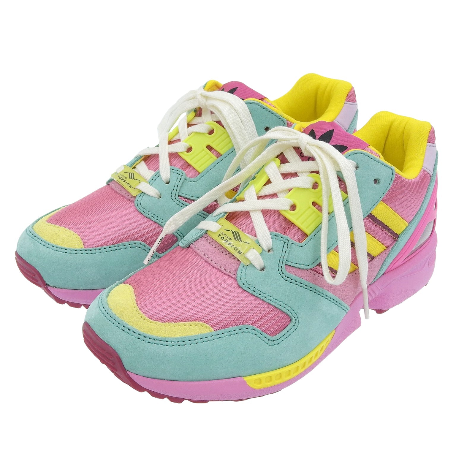 グッチ×アディダス TORSION ZX8000 スエード レザー スニーカー