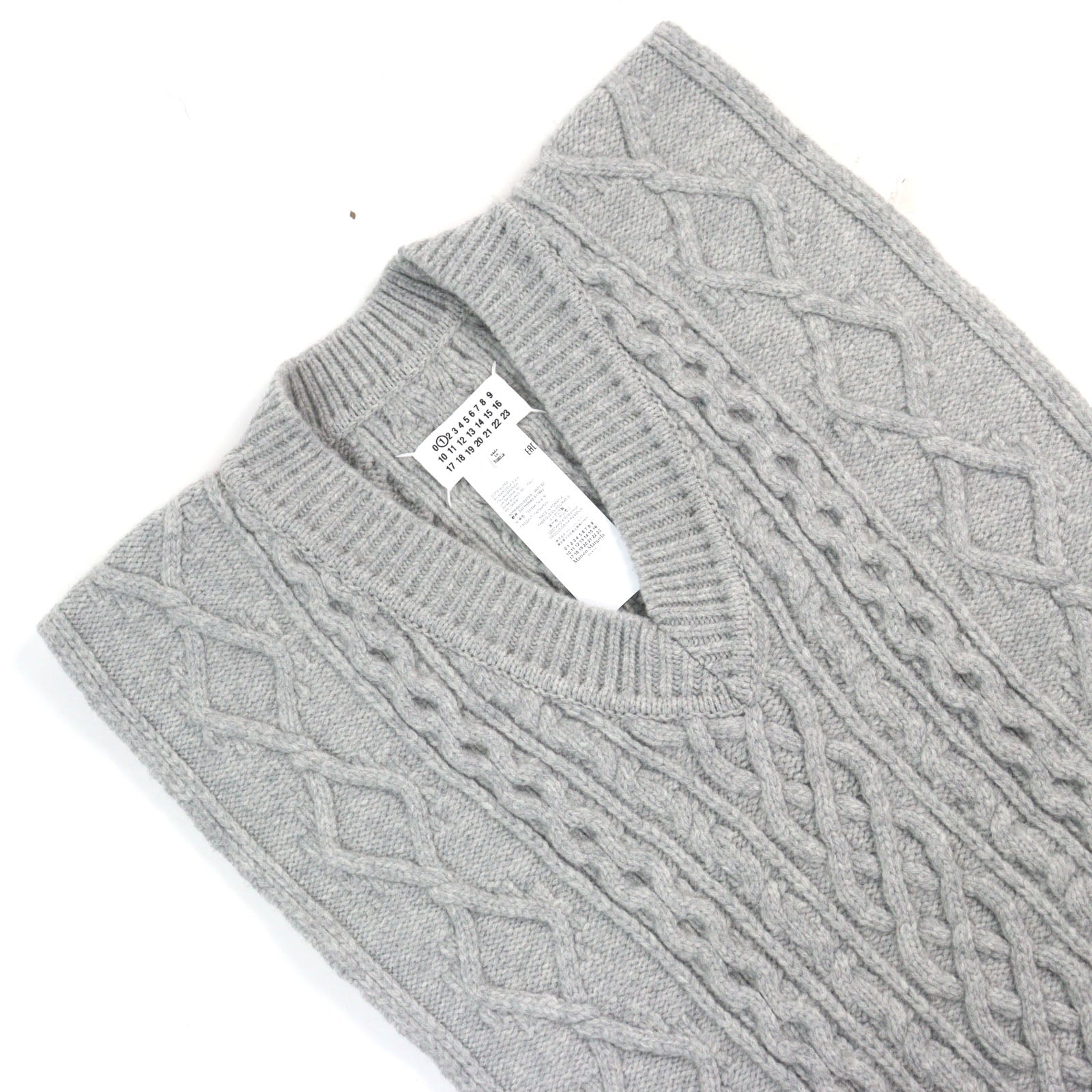 Maison Margiela 1 Vネック ケーブルニット ポンチョ