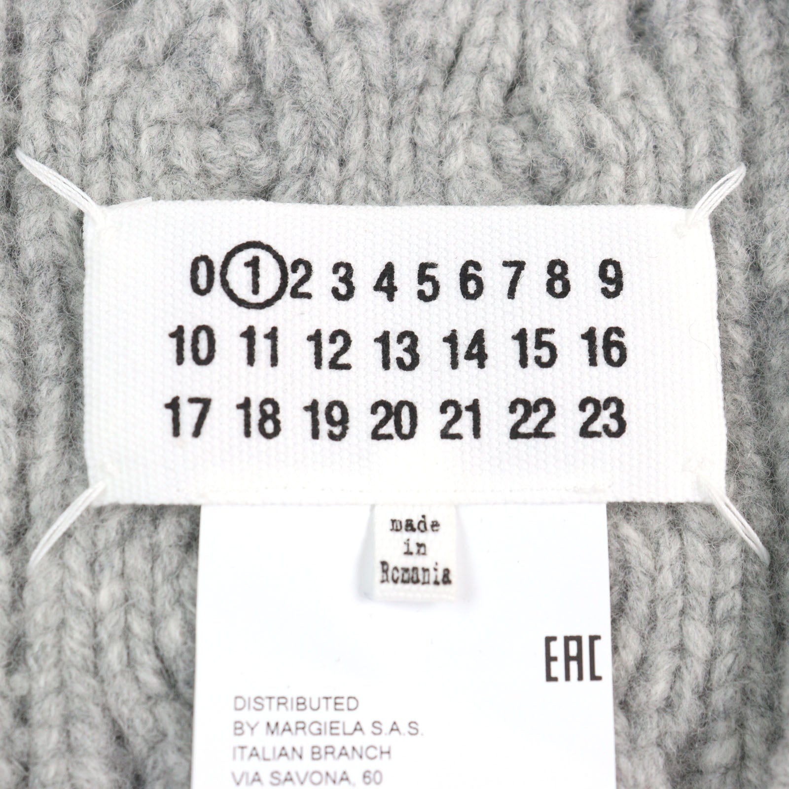 Maison Margiela 1 Vネック ケーブルニット ポンチョ