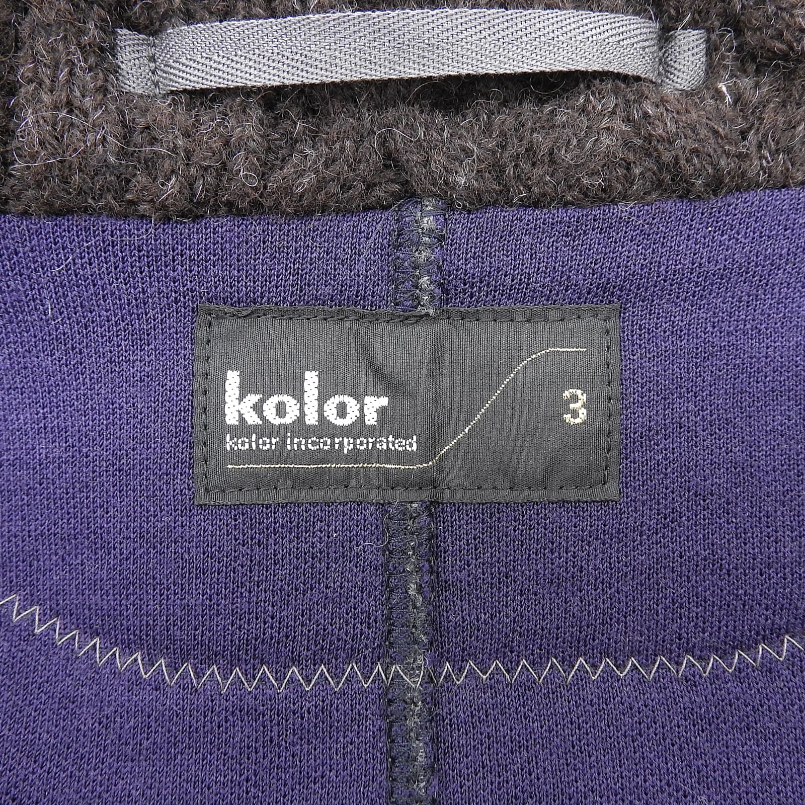 kolor ダブル ブレスト カードボード ニット ジャケット