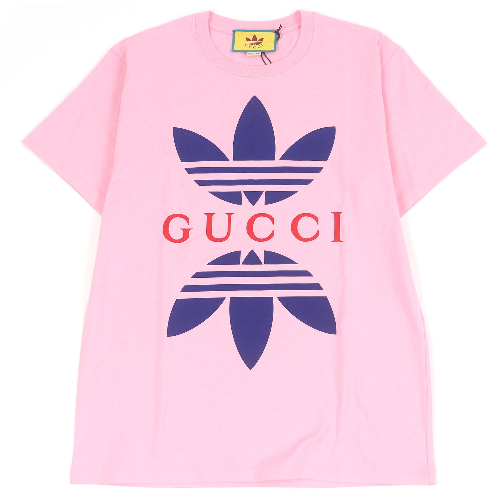グッチ×adidas トレフォイル ロゴ プリント コットン トップ