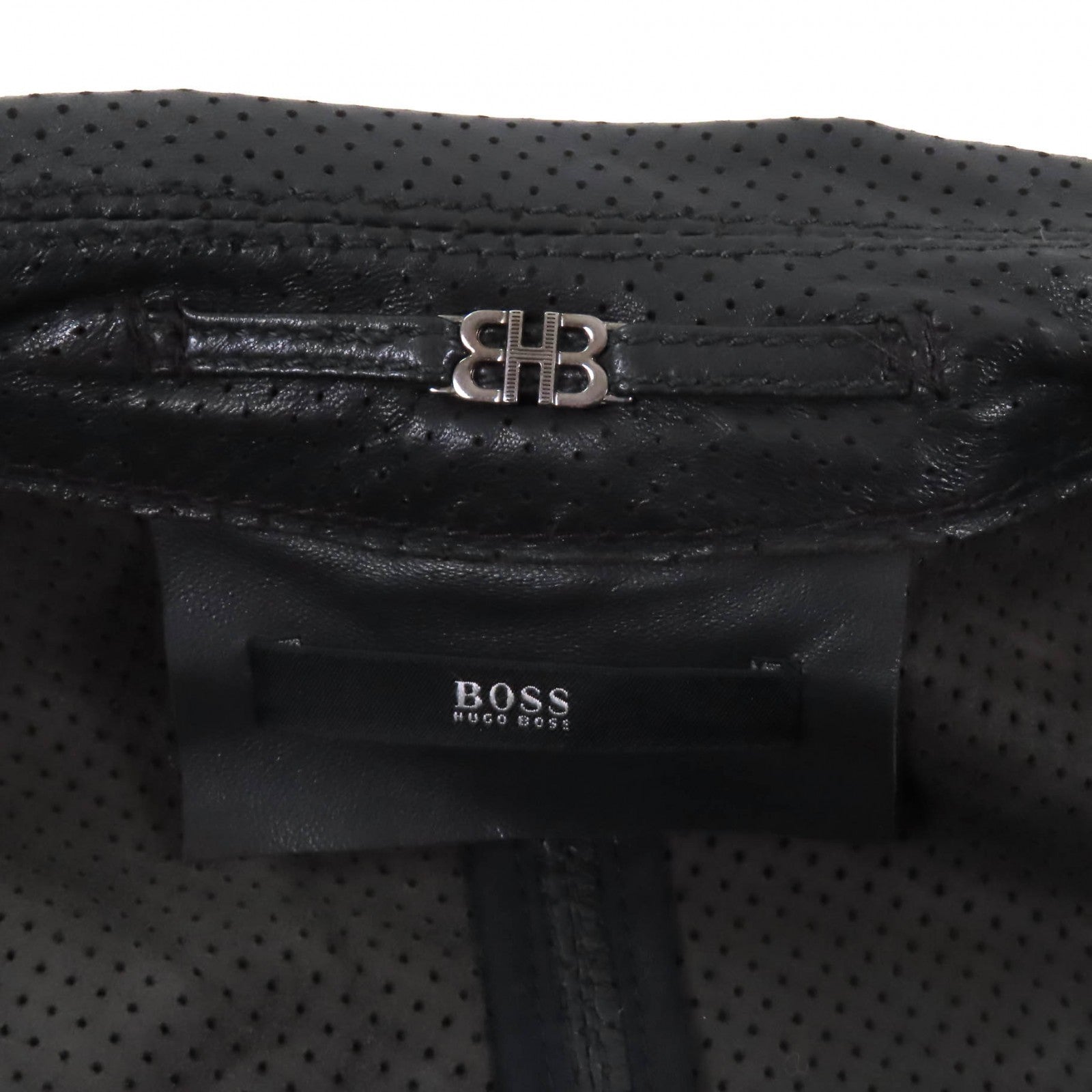 ヒューゴ ボス トレンチ コート ラム レザー