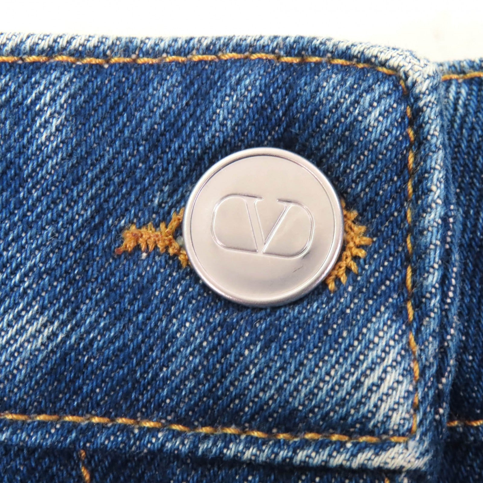 ヴァレンティノ フルーツ ビジューデニム コットン ショーツ