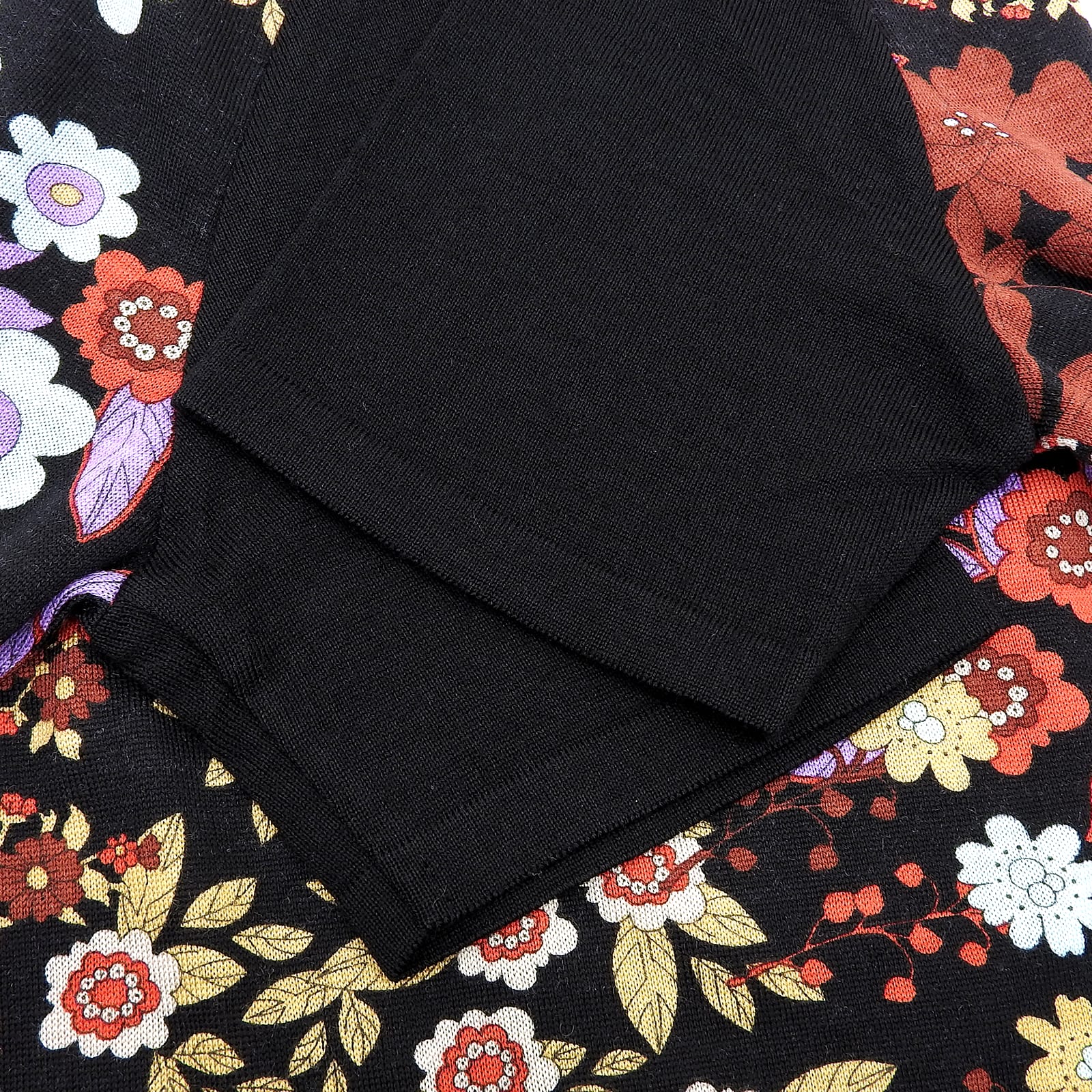 LEONARD FASHION フラワー プリント ニット トップ
