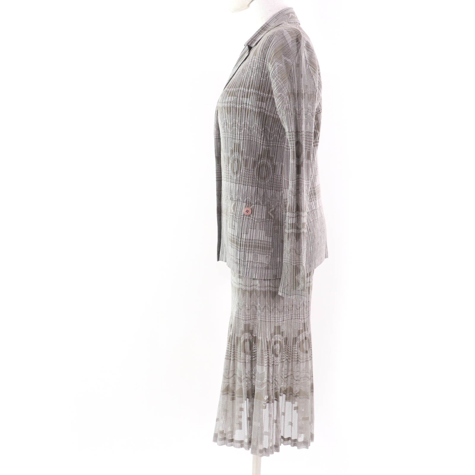 PLEATS PLEASE 幾何学模様 ツーピース セット スカート