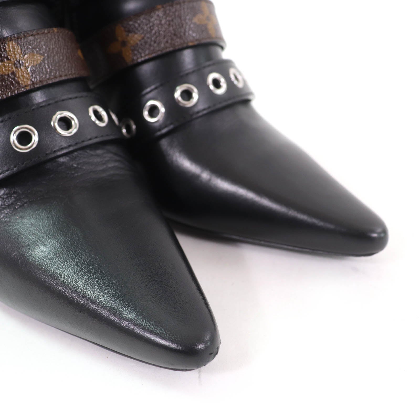 ルイヴィトン モノグラム レザー アンクル ブーツ