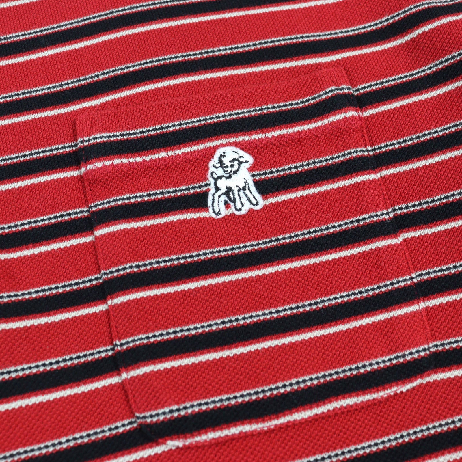 UNDERCOVER ロゴ刺繍 ボーダー ビッグコットンポロシャツ
