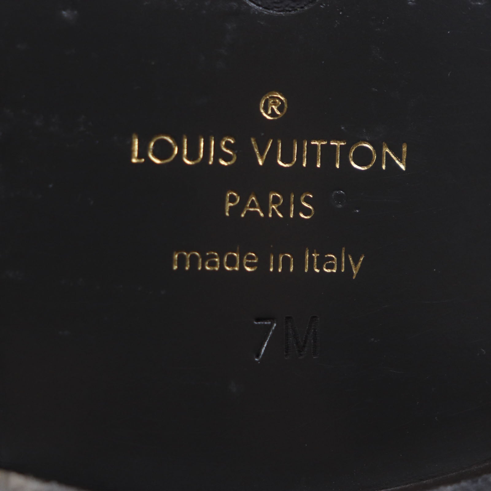 ルイヴィトン LV ロゴ モノグラム レザー ミュール