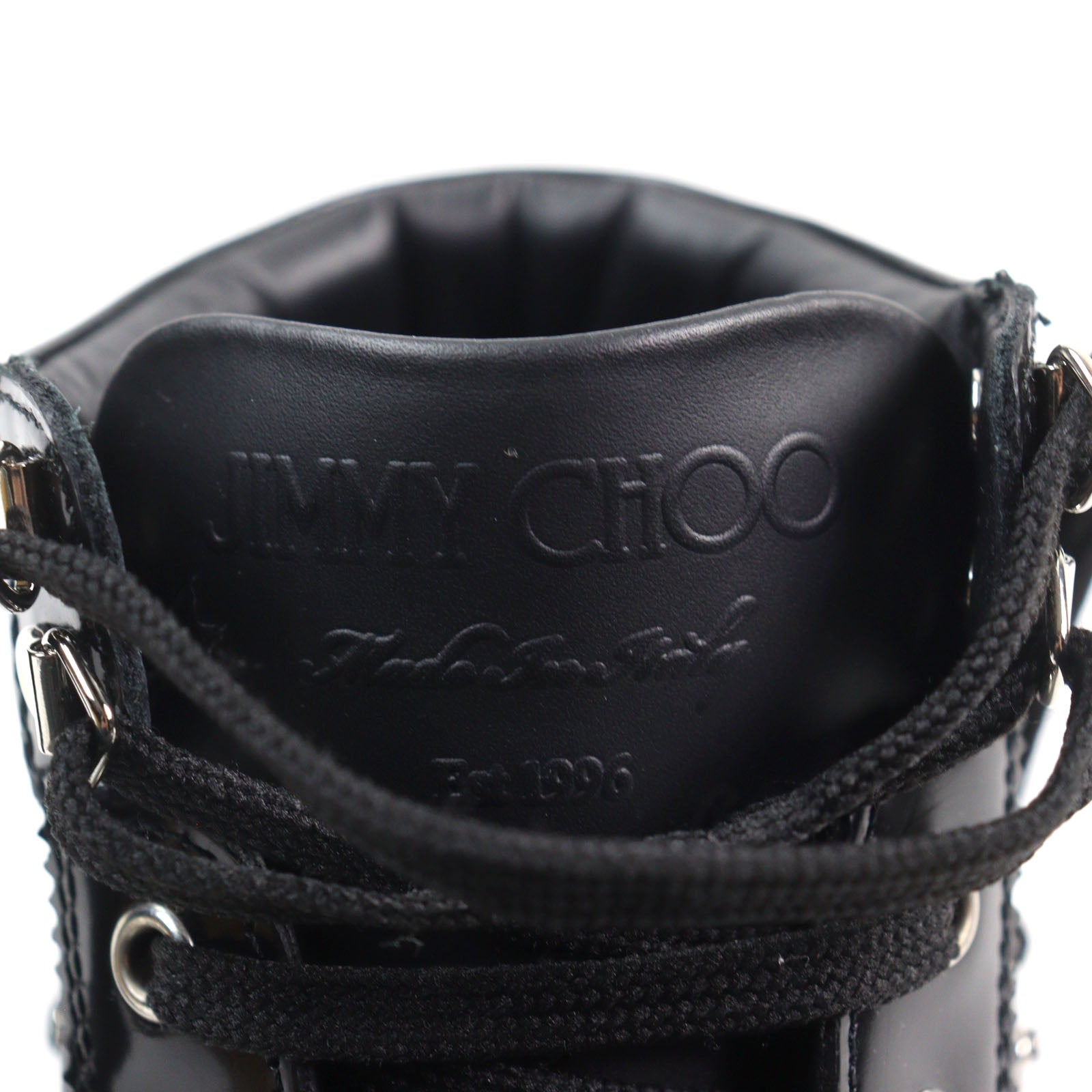 Jimmy Choo アーガイルストラップレザースニーカー