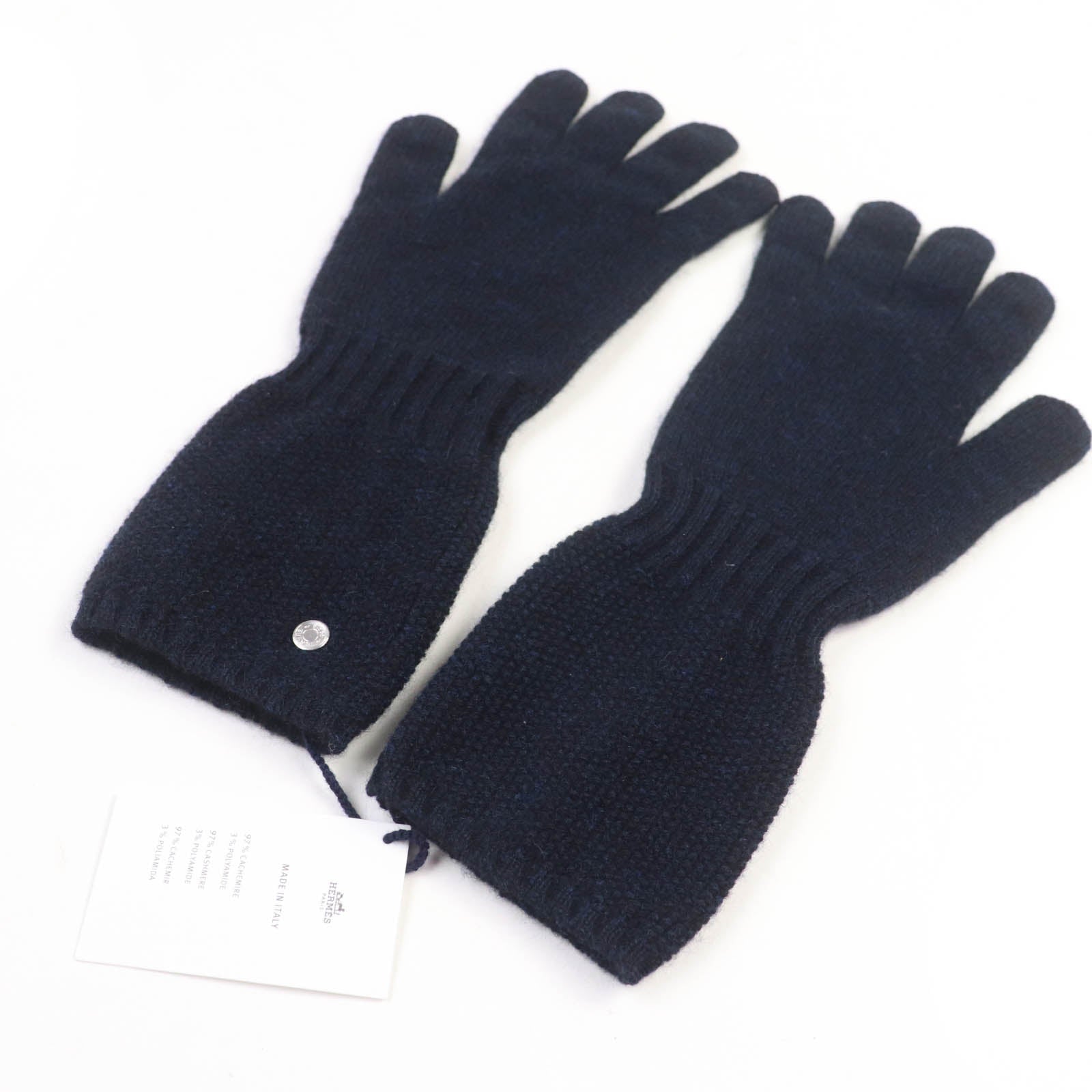 エルメス セリエ メタル ニット カシミヤ グローブ