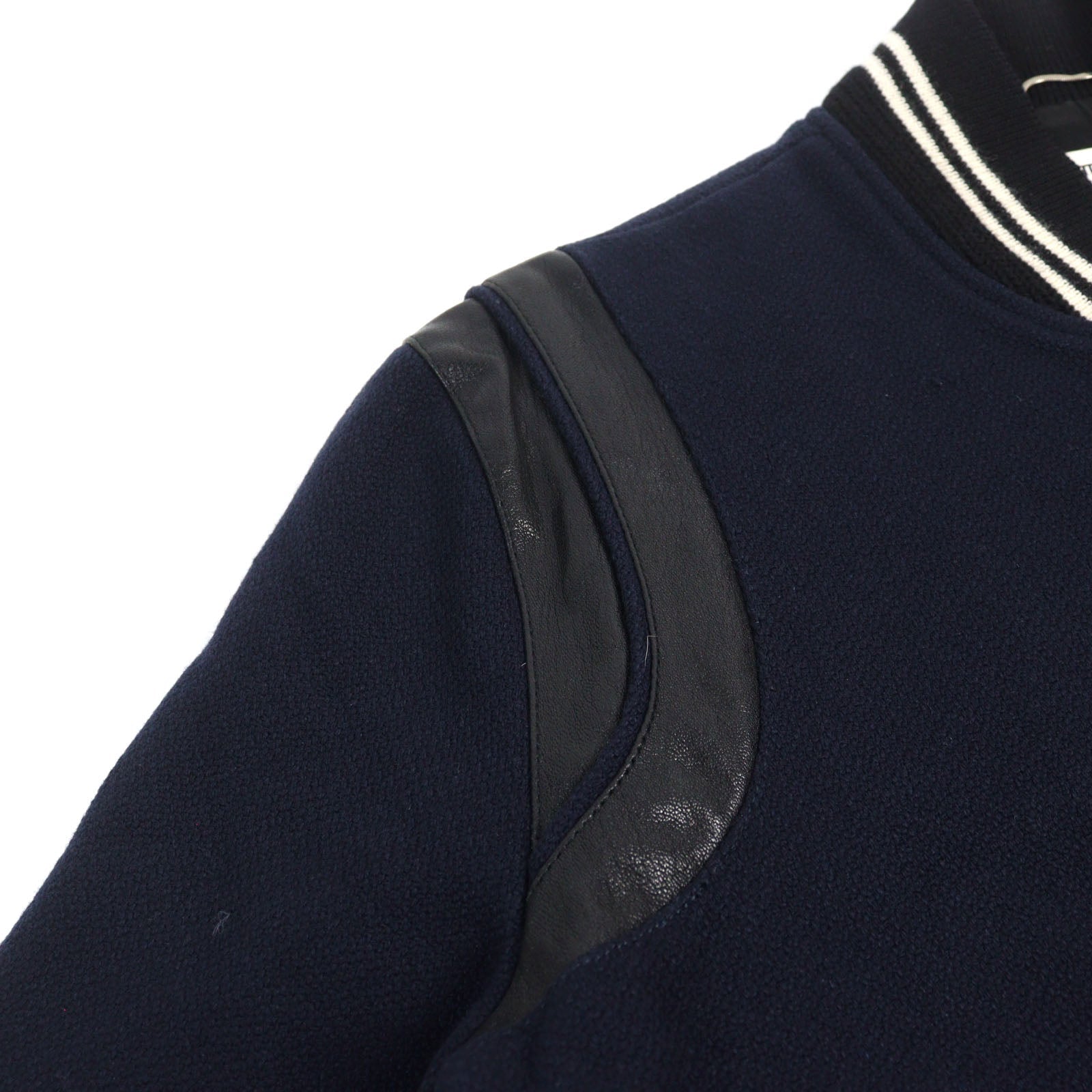 イヴサンローラン エディ レザー トリム テディ ジャケット