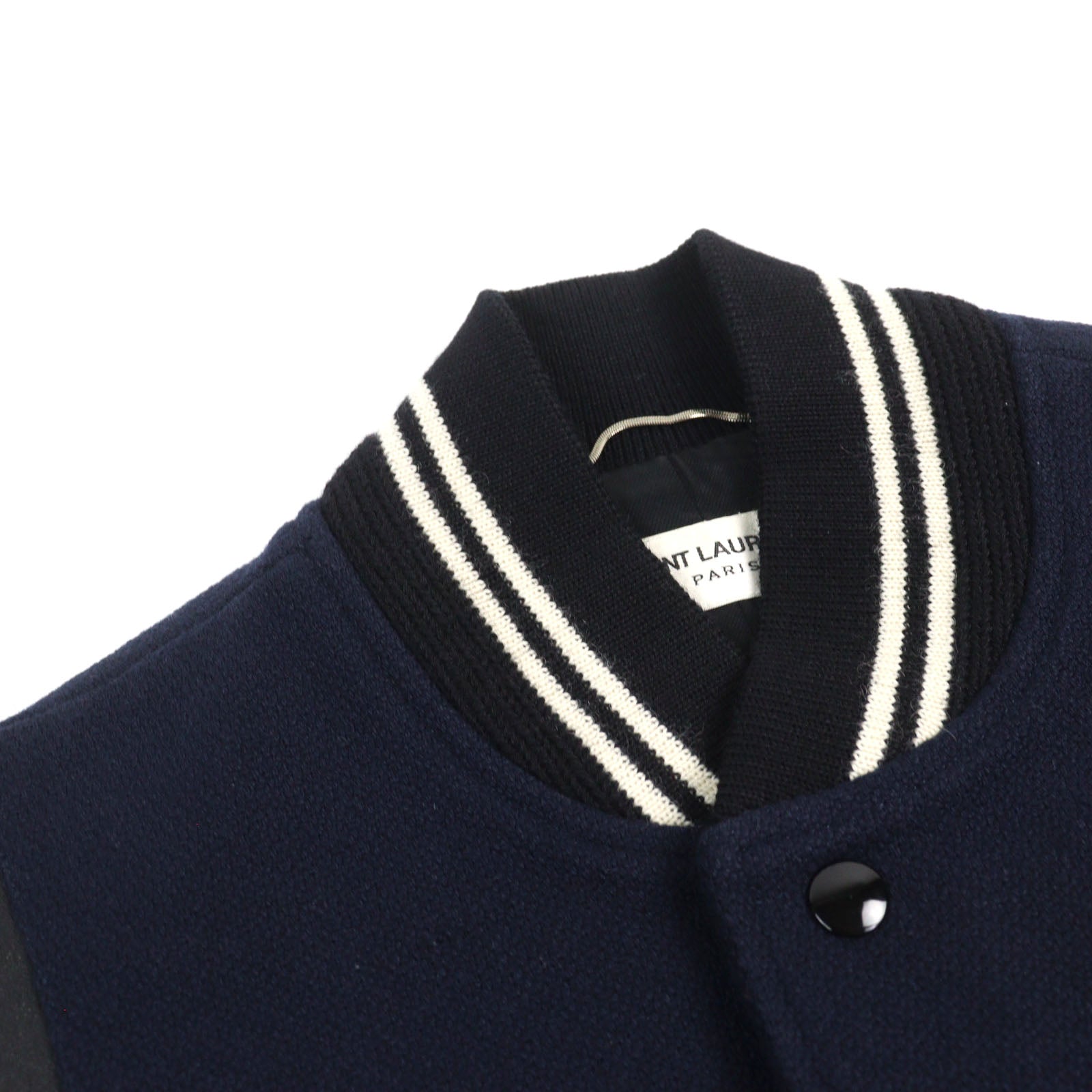 イヴサンローラン エディ レザー トリム テディ ジャケット