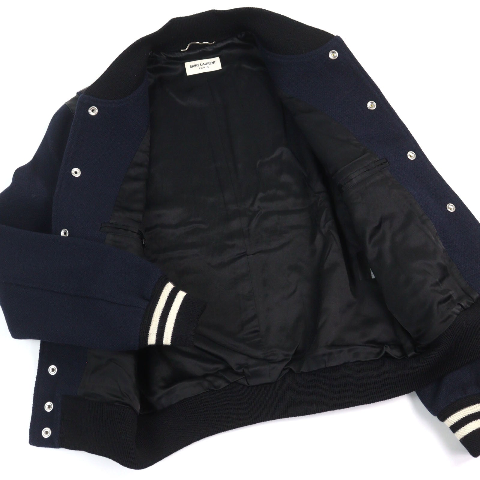 イヴサンローラン エディ レザー トリム テディ ジャケット