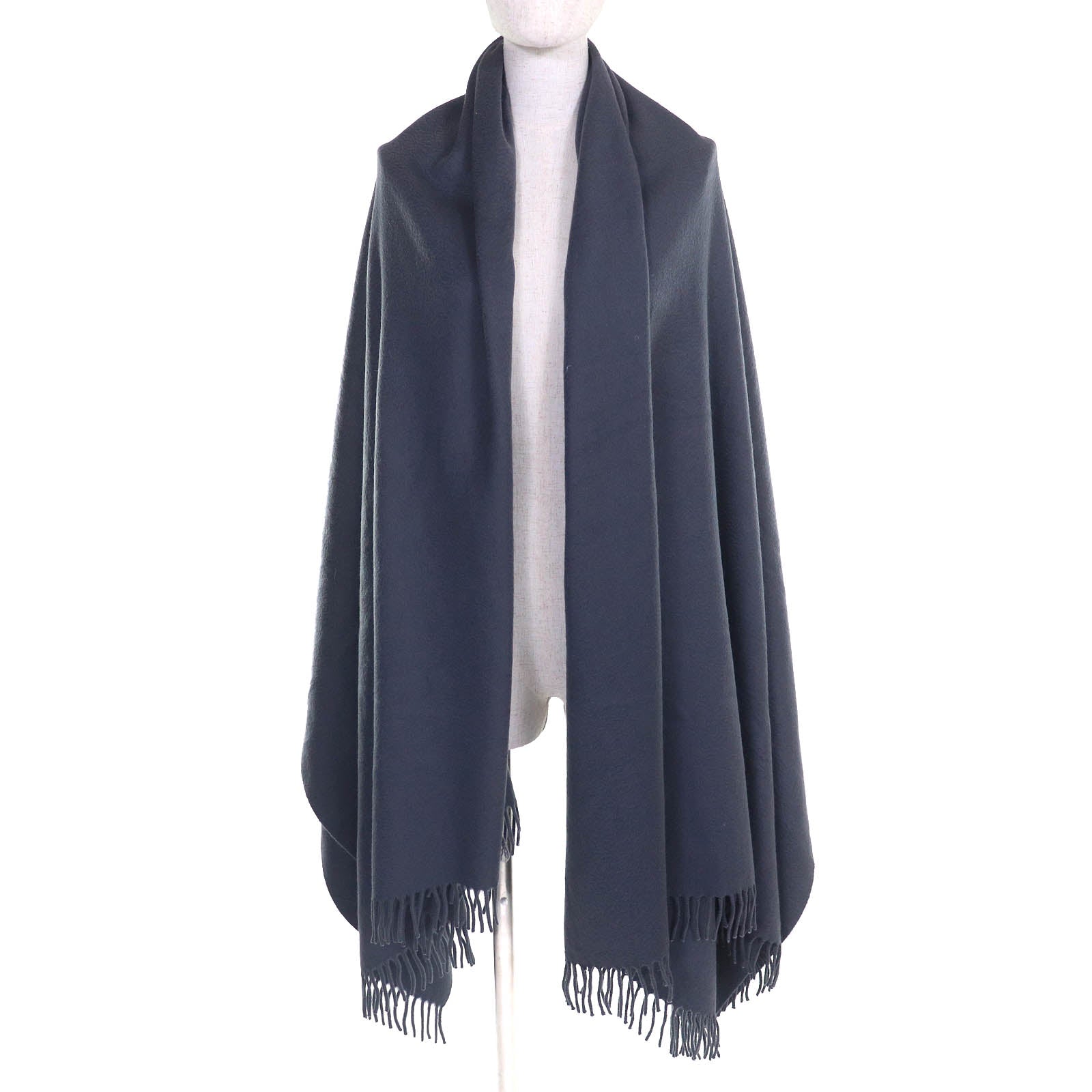 エルメス ロゴ刺繍 カシミア ショール