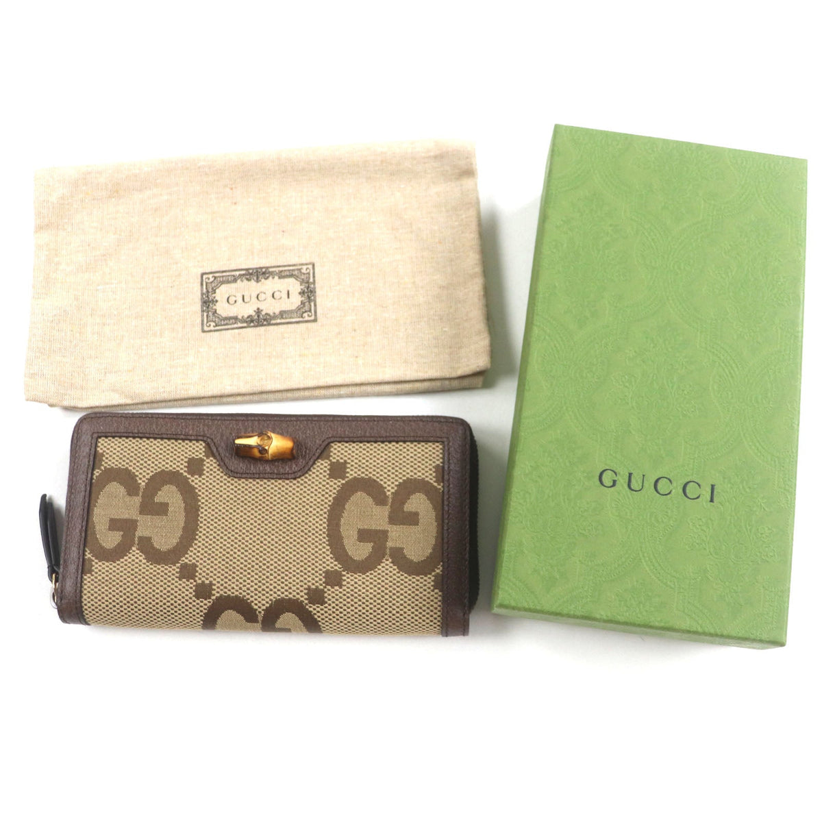 グッチ バンブー ジャンボ GG キャンバス ウォレット