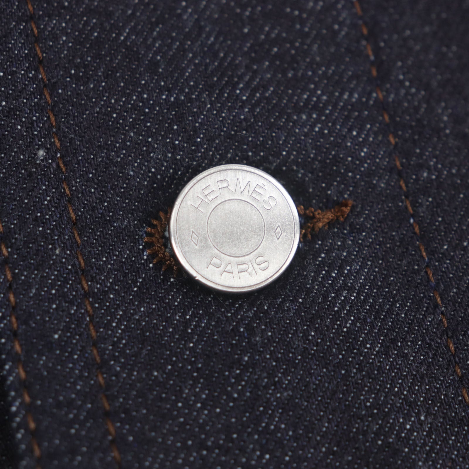 エルメス アンコン オ カレ コットン デニム ジャケット