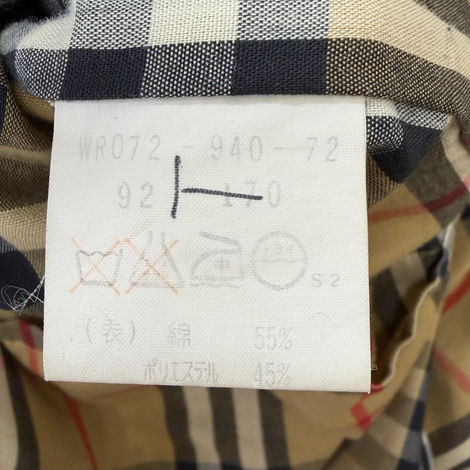 バーバリーズ コットンポリエステルトレンチコート