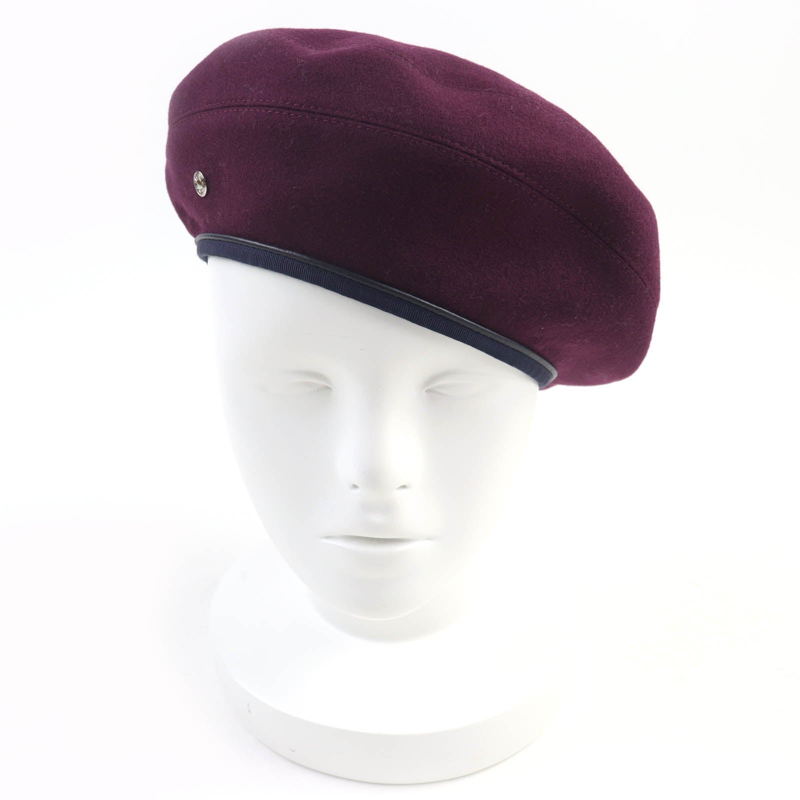 エルメス サントレノ レザー カシミア ベレー帽