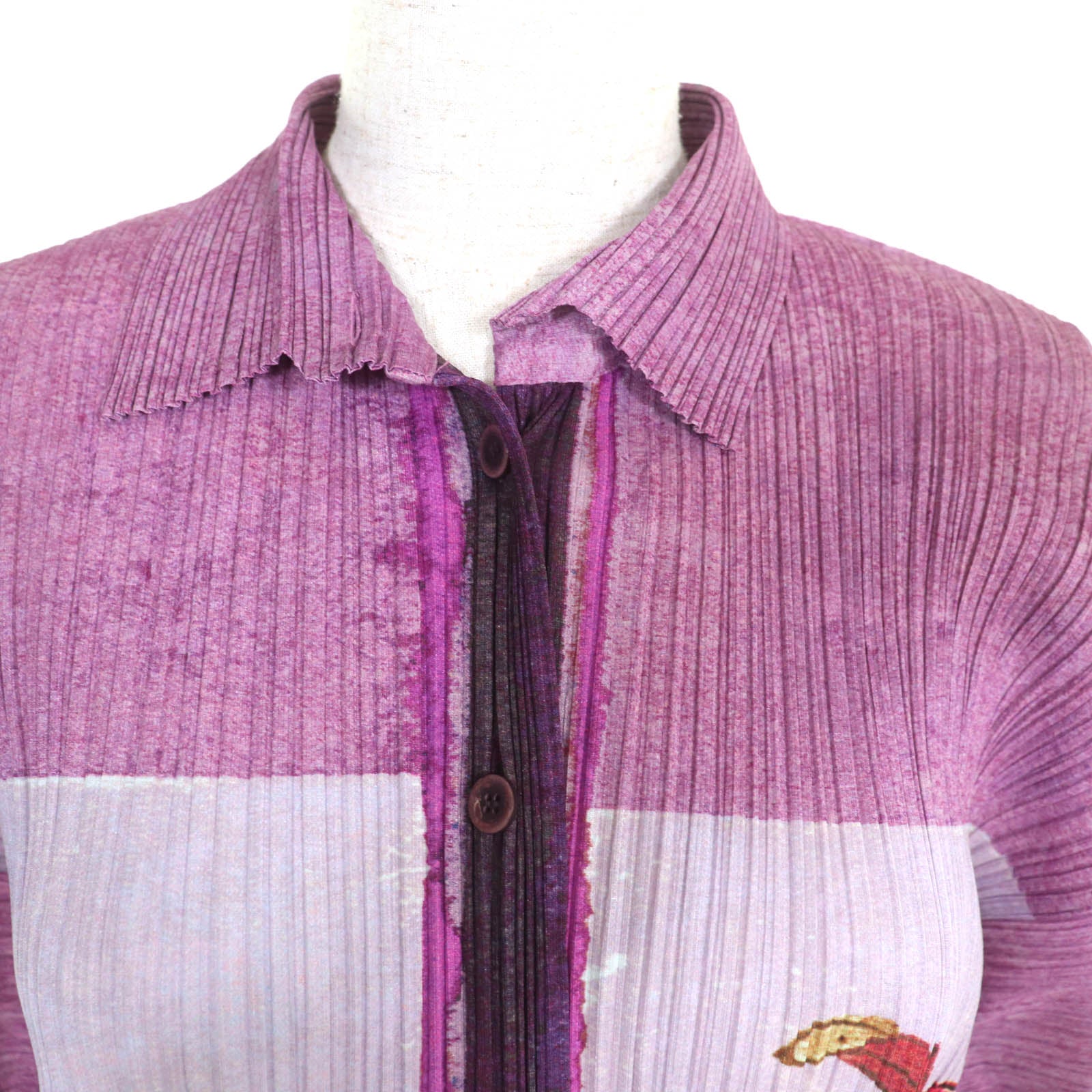 PLEATS PLEASE ポリエステル 長袖 シャツ