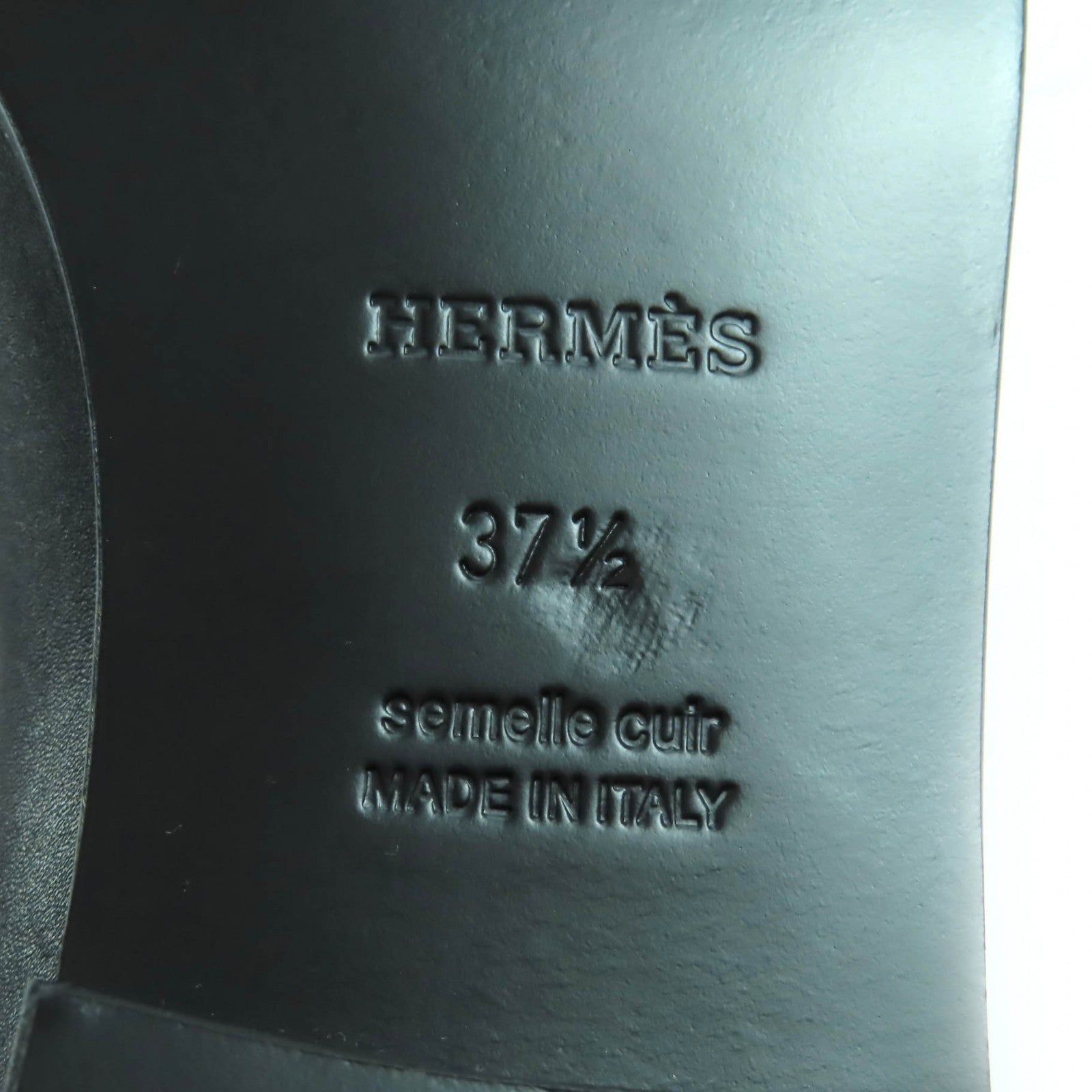 エルメス 37.5 レザー ブーツ