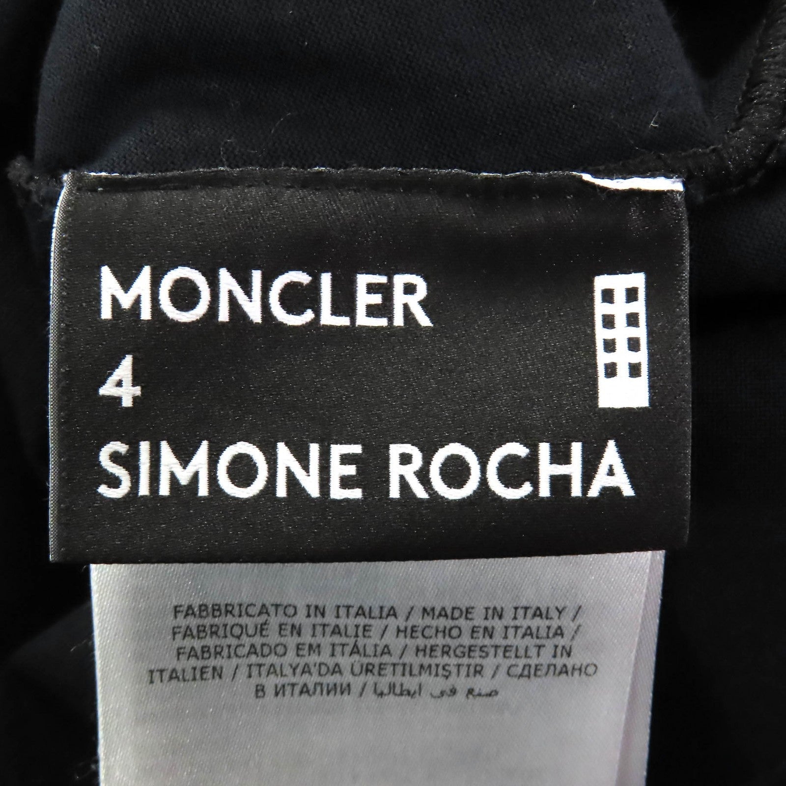 モンクレールジーニアス4 Simone Rocha ロゴパッチ コットン 半袖Tシャツ