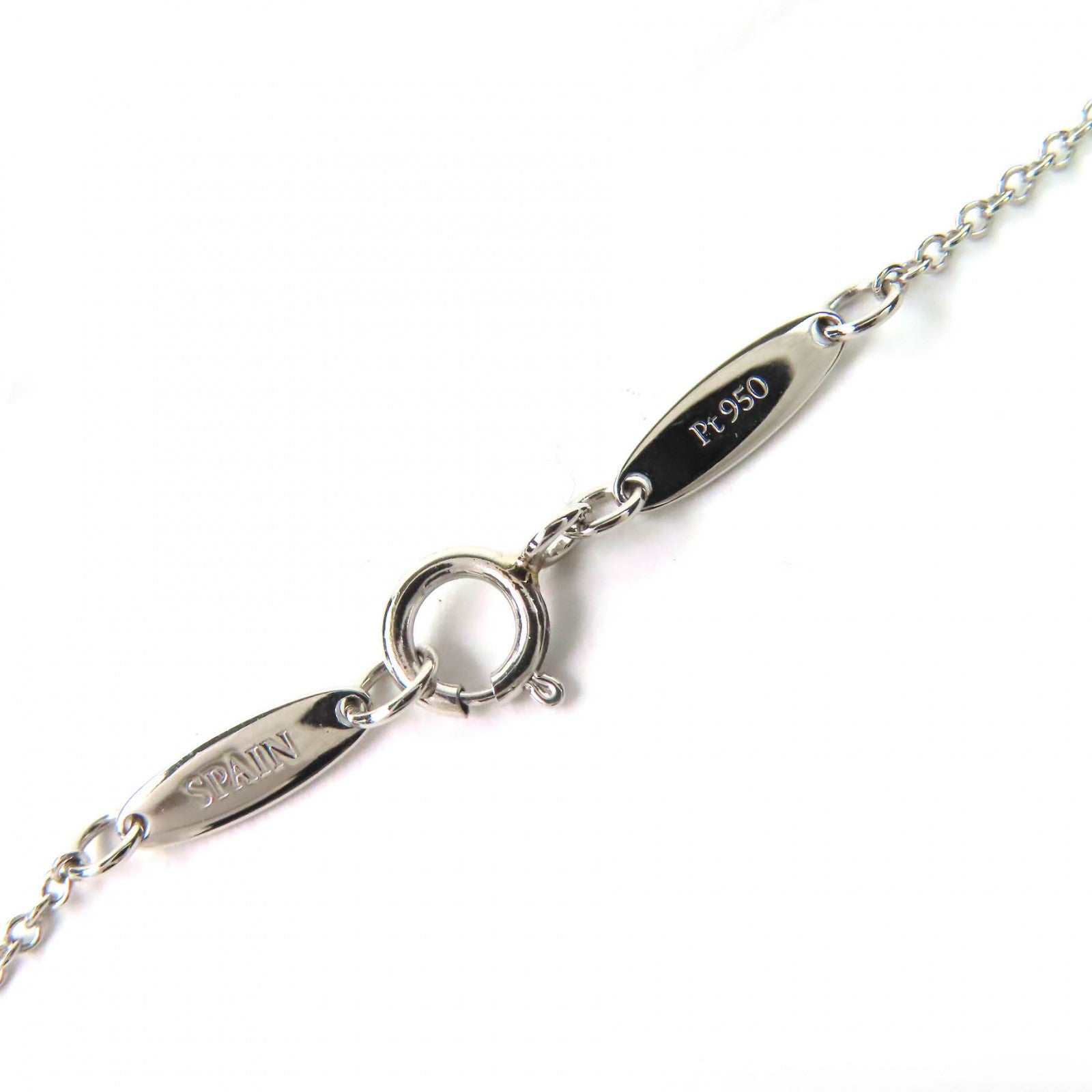 ティファニー オープンハートペンダント PT950 ダイヤモンドネックレス