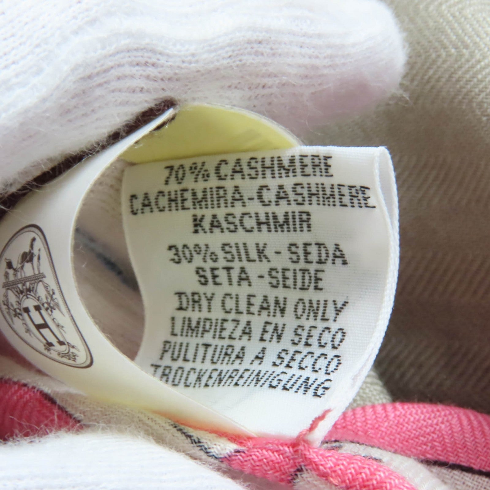 エルメス エクスリブリス カシミヤ トライアングルショール