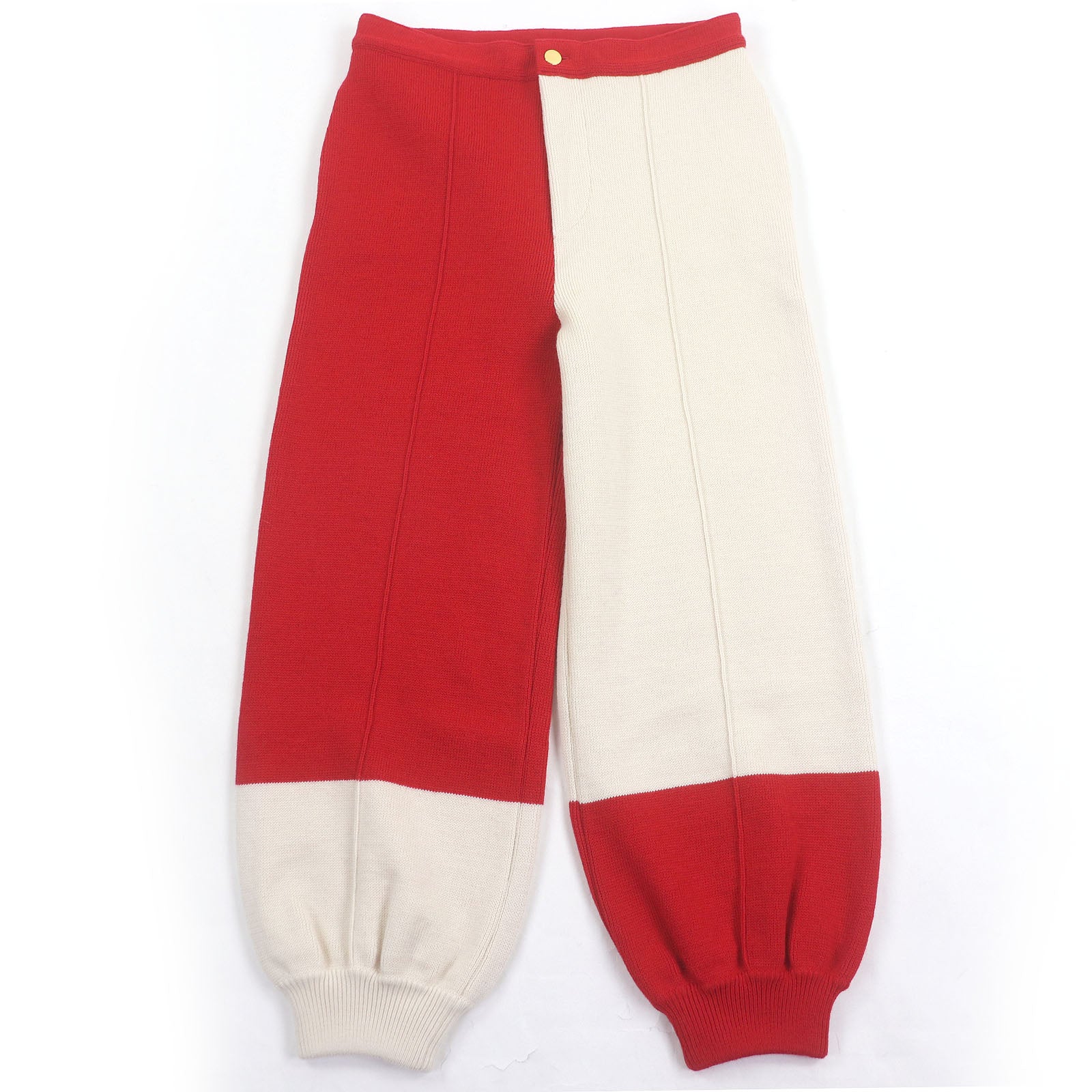 グッチ バイカラーニット ウールパンツ