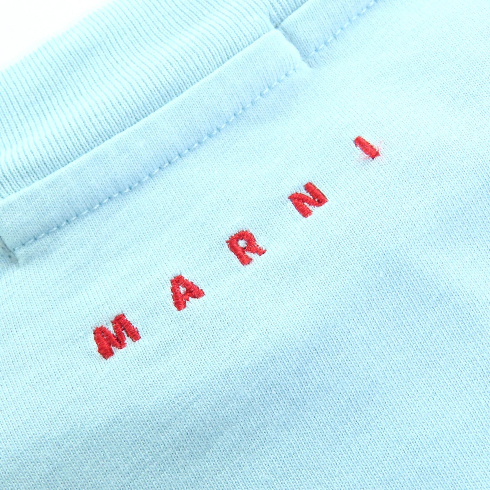 マルニ 刺繍ロゴ クルーネックTシャツ コットン Tシャツ