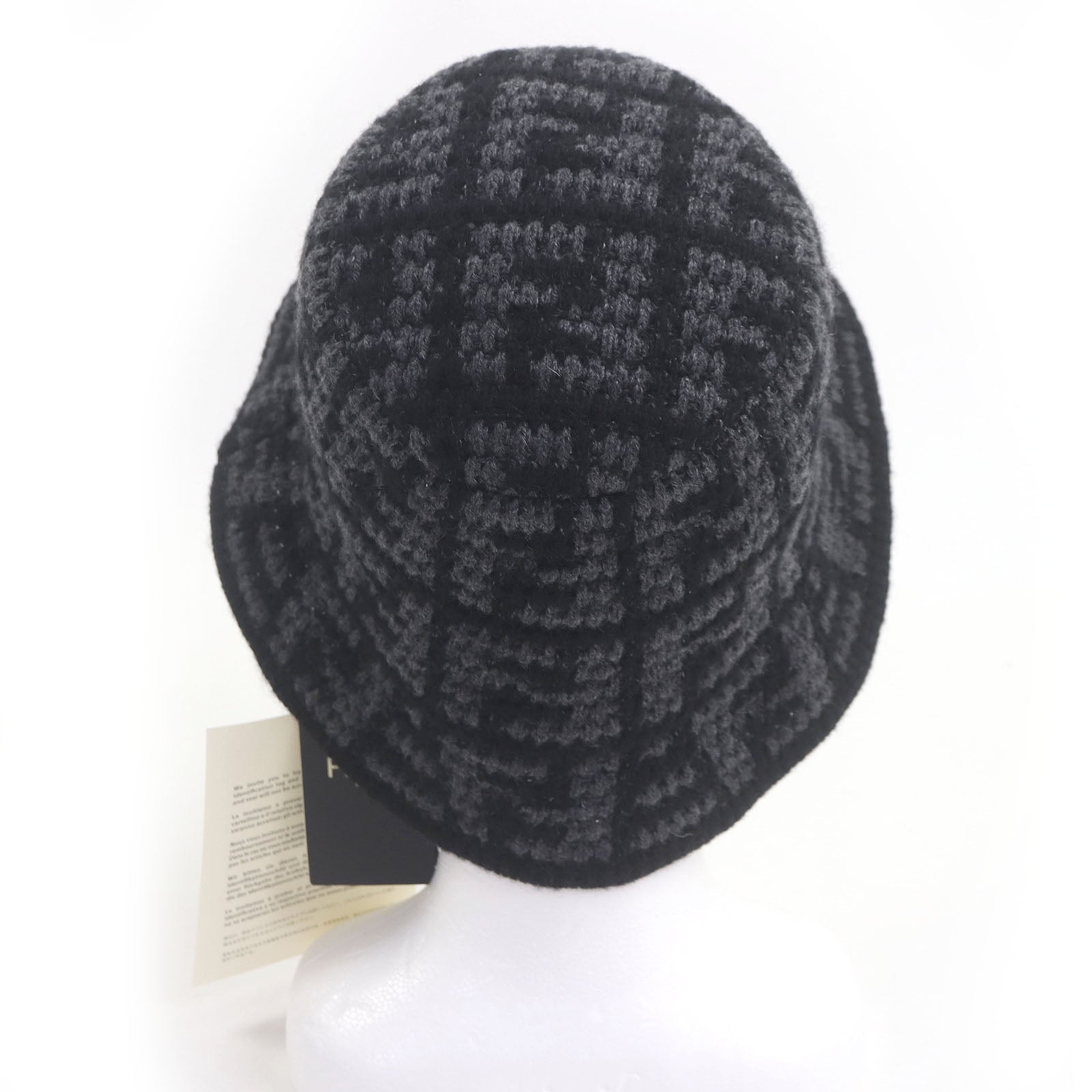 フェンディ ズッカ FF ロゴ ニット バケット ハット