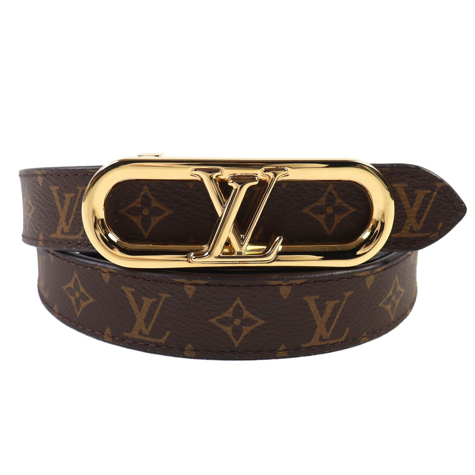 ルイヴィトン My LV Chain Reversible モノグラム レザー ベルト