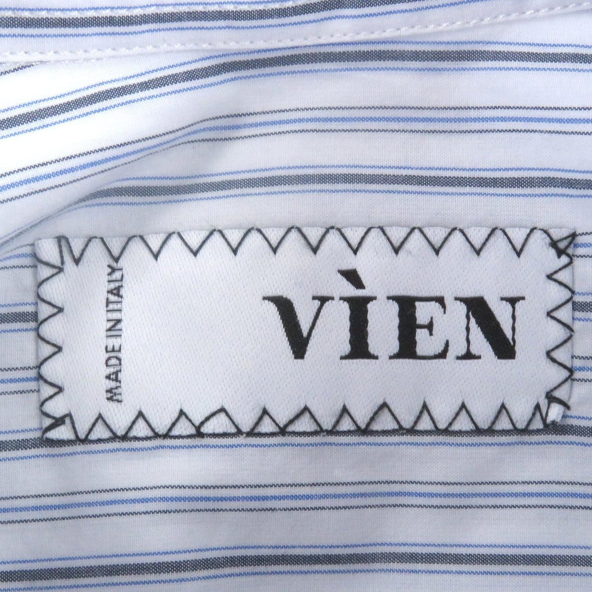 VIEN ジャージー スリーブ ストライプ シャツ
