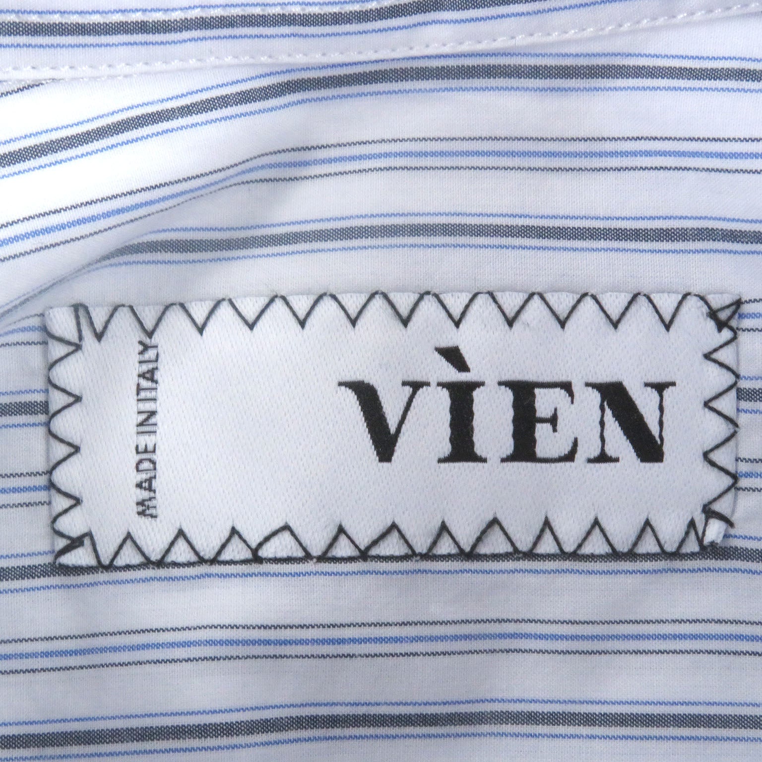VIEN ジャージー スリーブ ストライプ シャツ