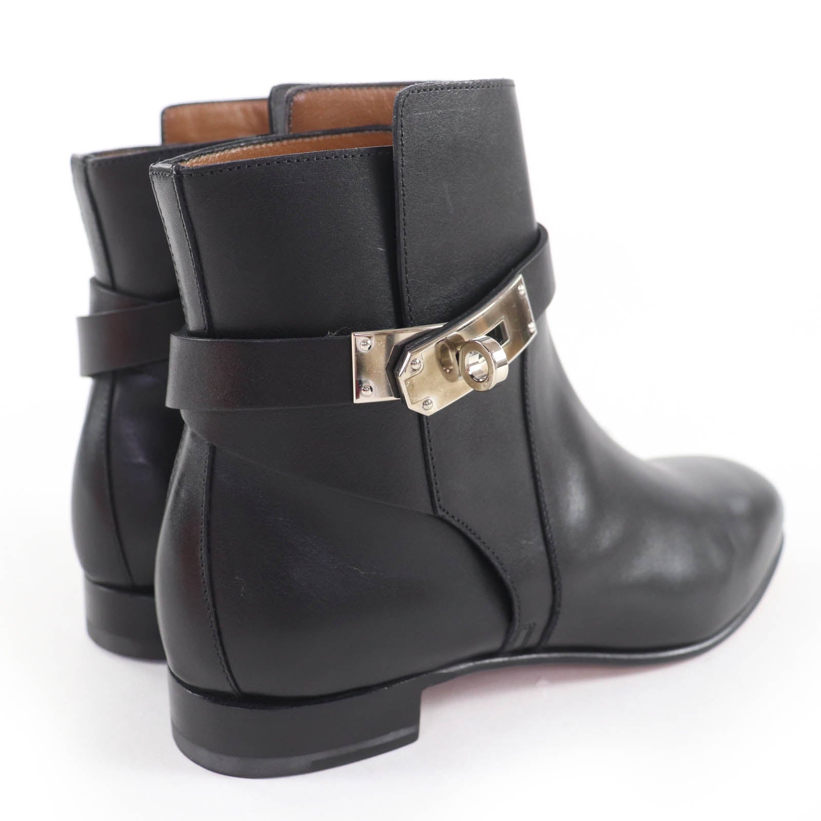 エルメス Neo Kelly Buckle レザーショートブーツ35.5