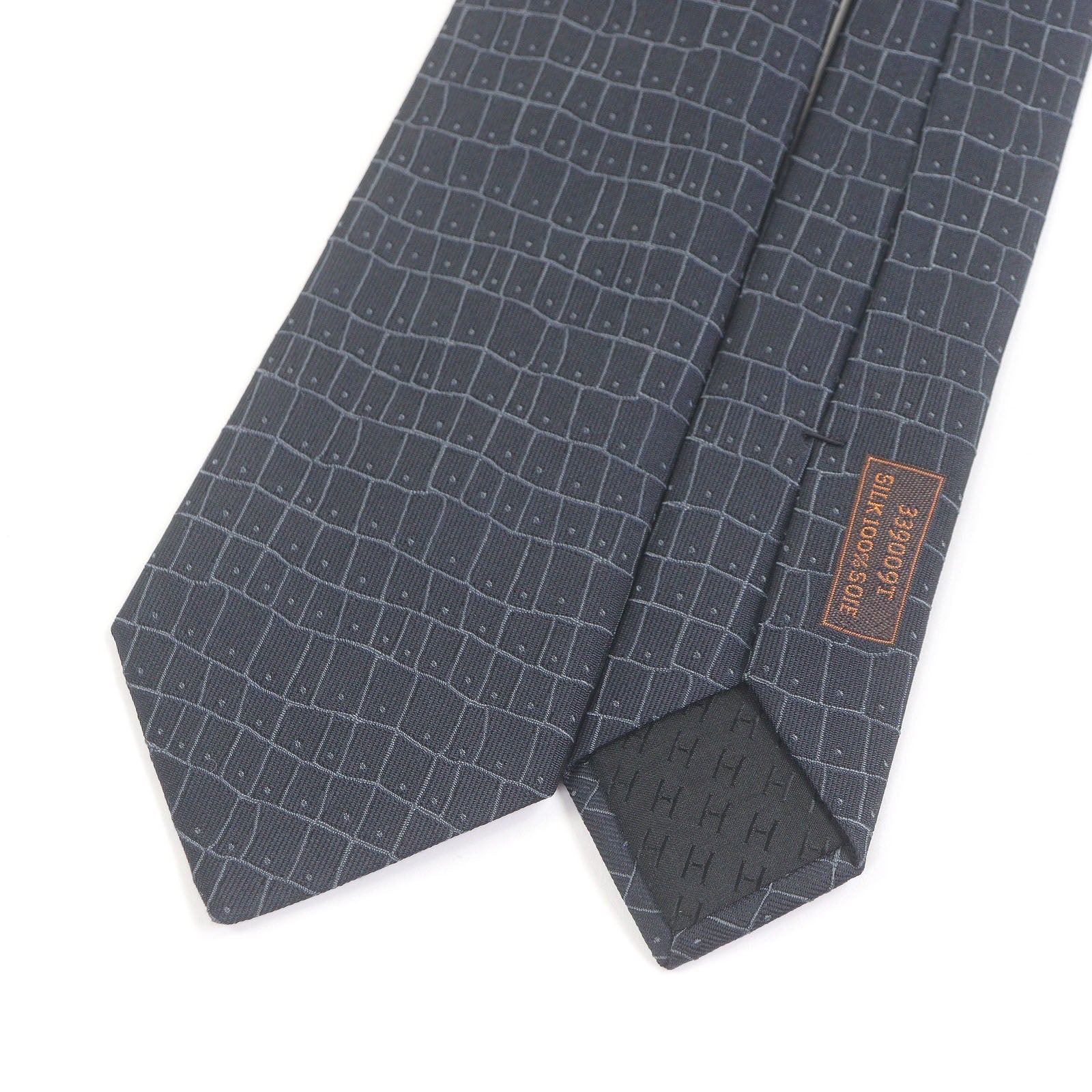 エルメス SOIE LOURDE7CM シルクネクタイ