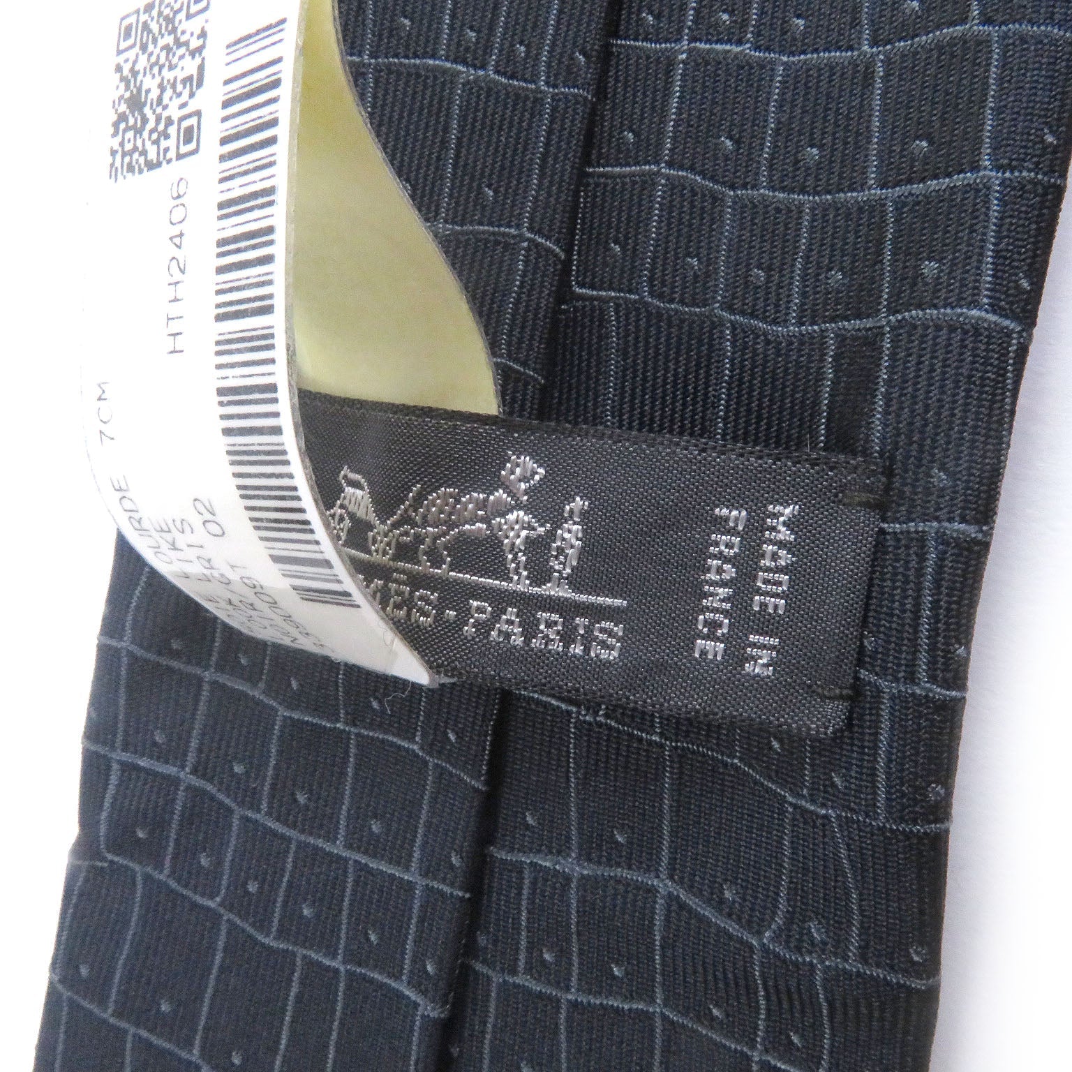 エルメス SOIE LOURDE7CM シルクネクタイ