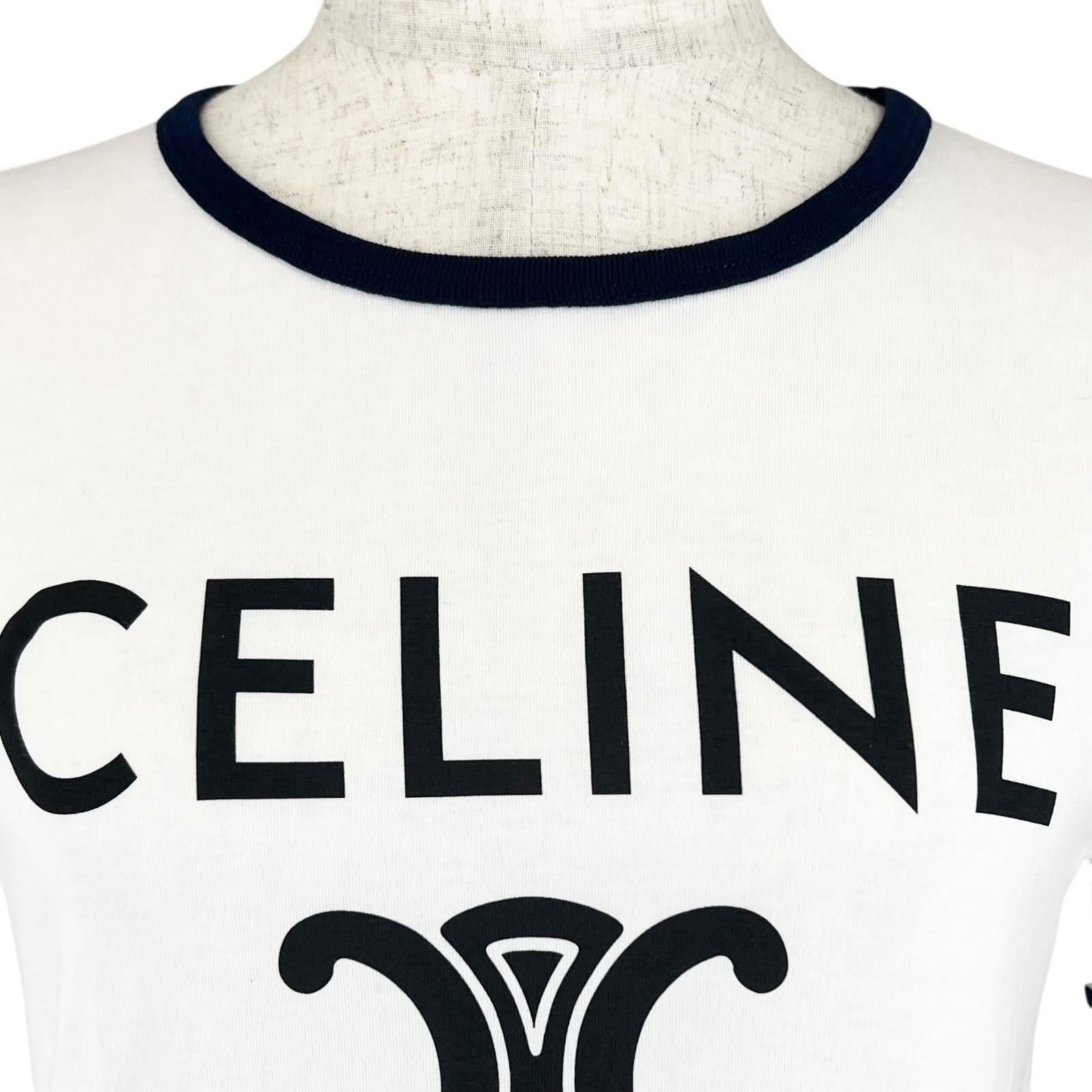 セリーヌ トリオンフプリント コットン Tシャツ