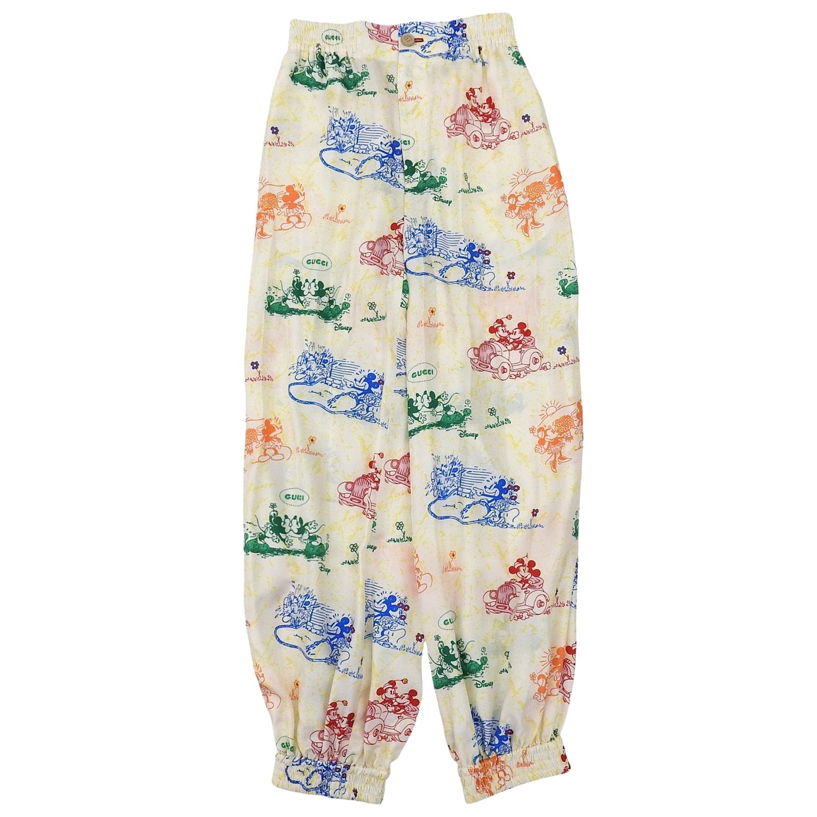 グッチディズニー シルクパンツ