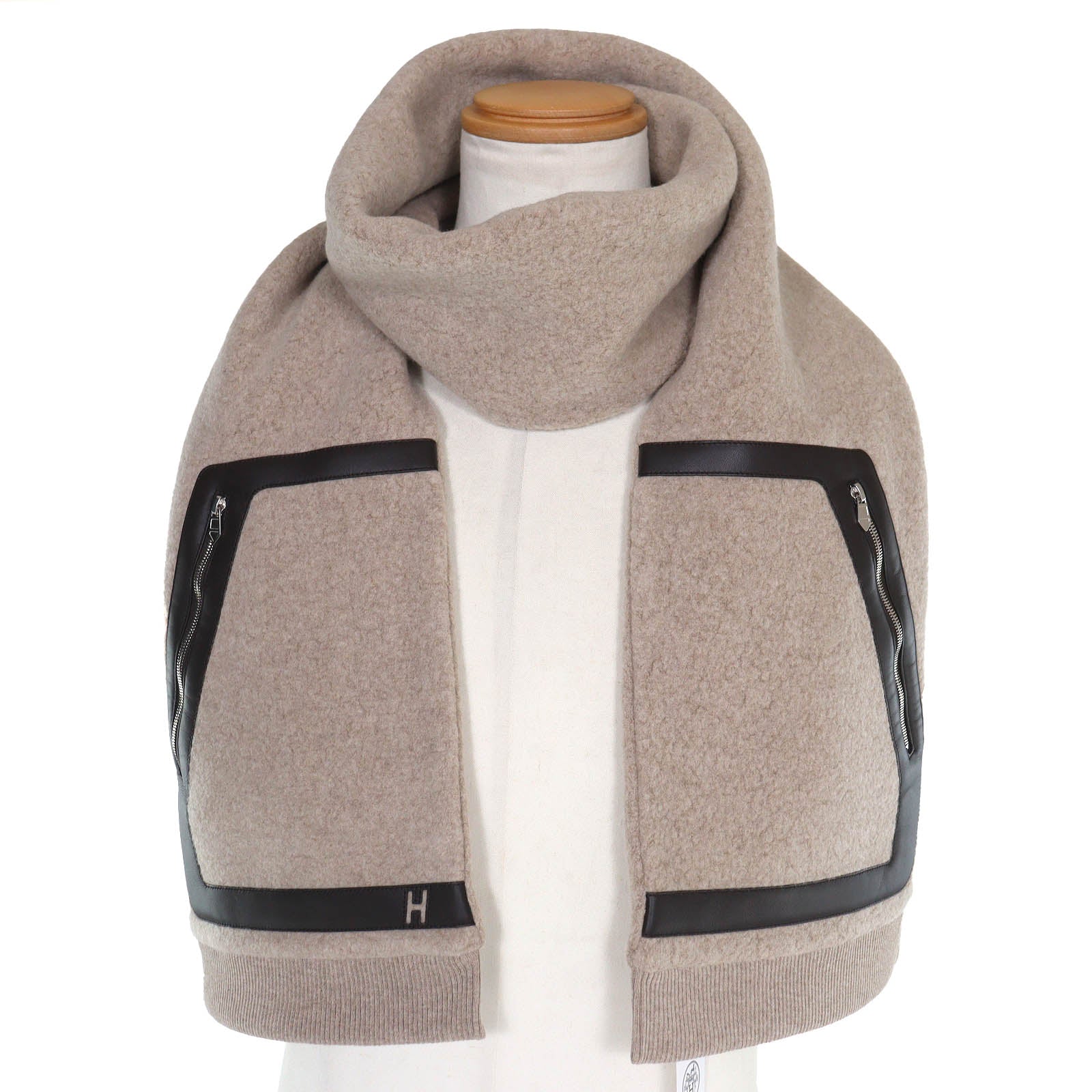 エルメス Teddy Pocket Hロゴ ウール ストール
