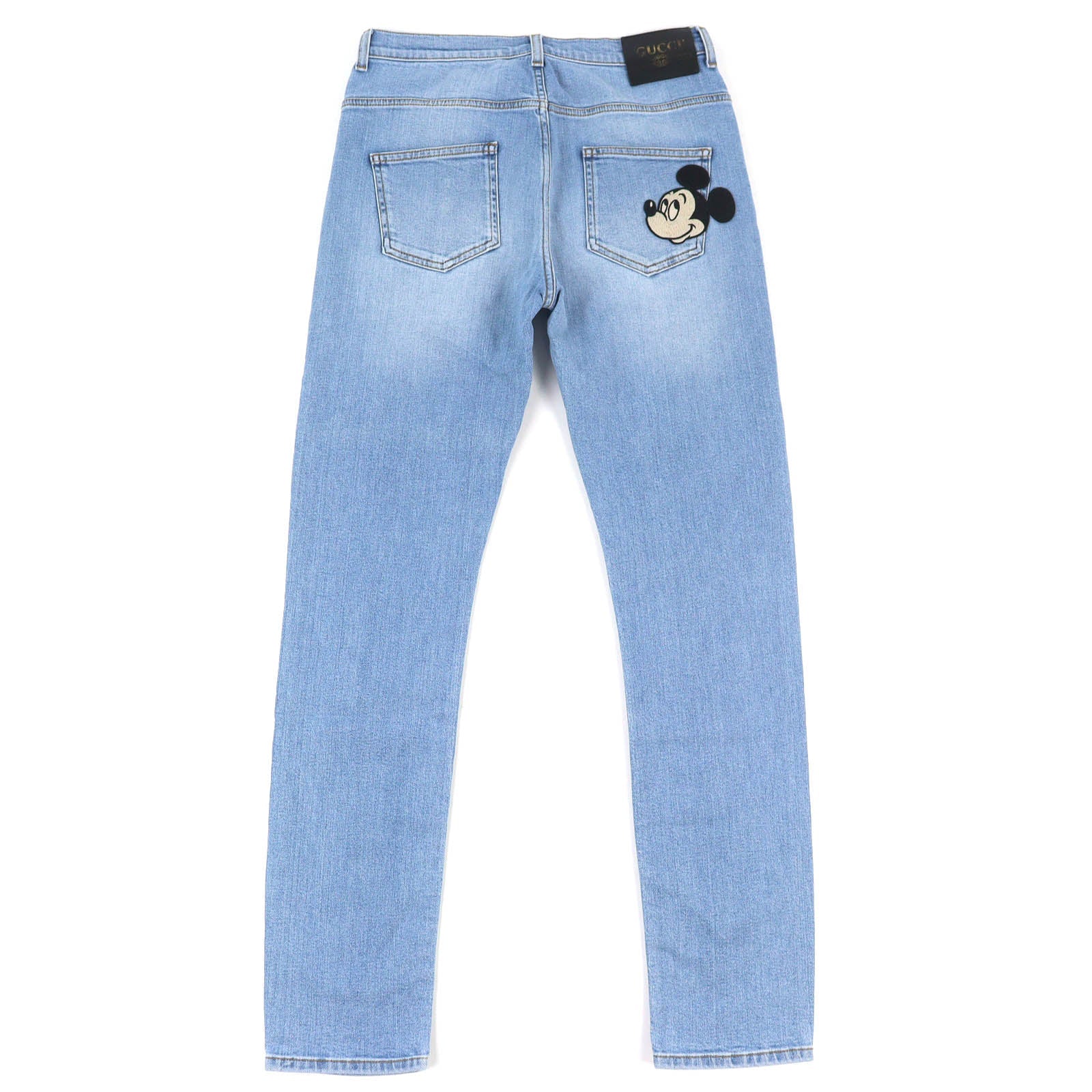 グッチディズニー ロゴパッチ デニムパンツ